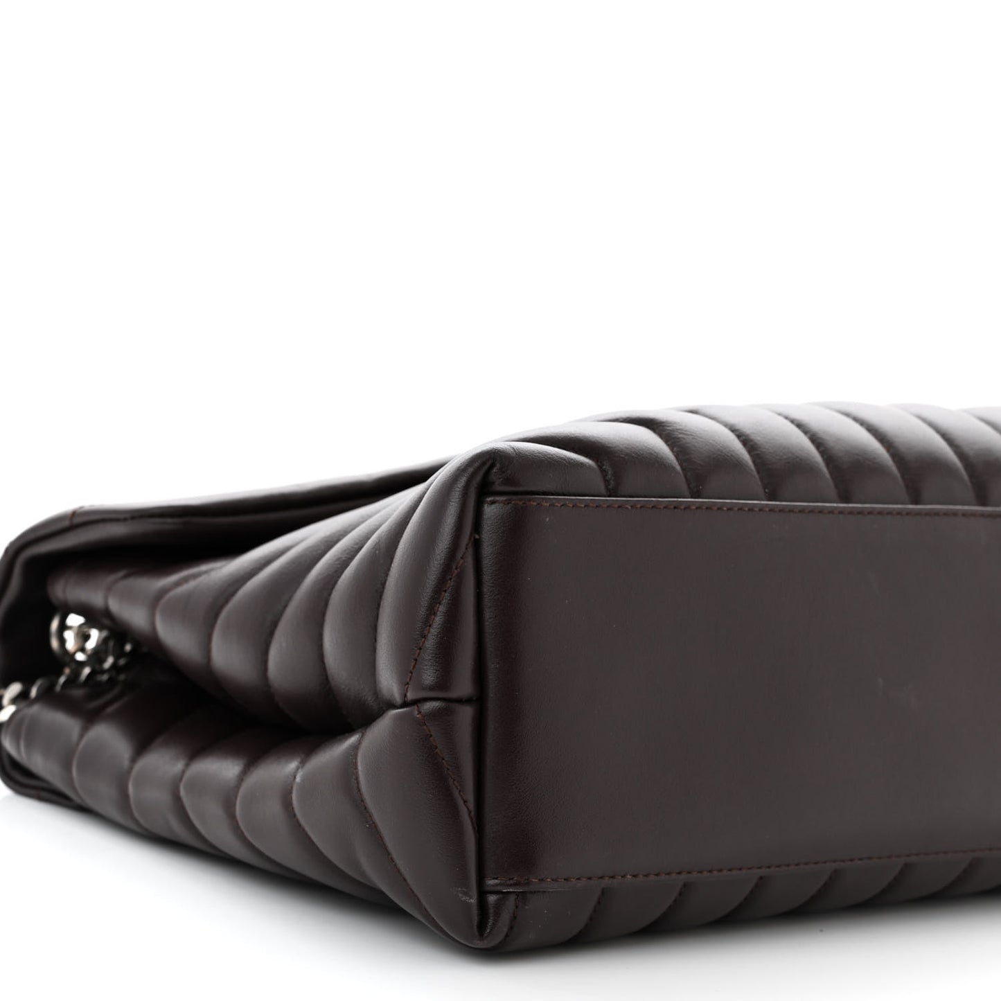 Calfskin Y Quilted Monogram Medium Loulou Chain Satchel Amaranto