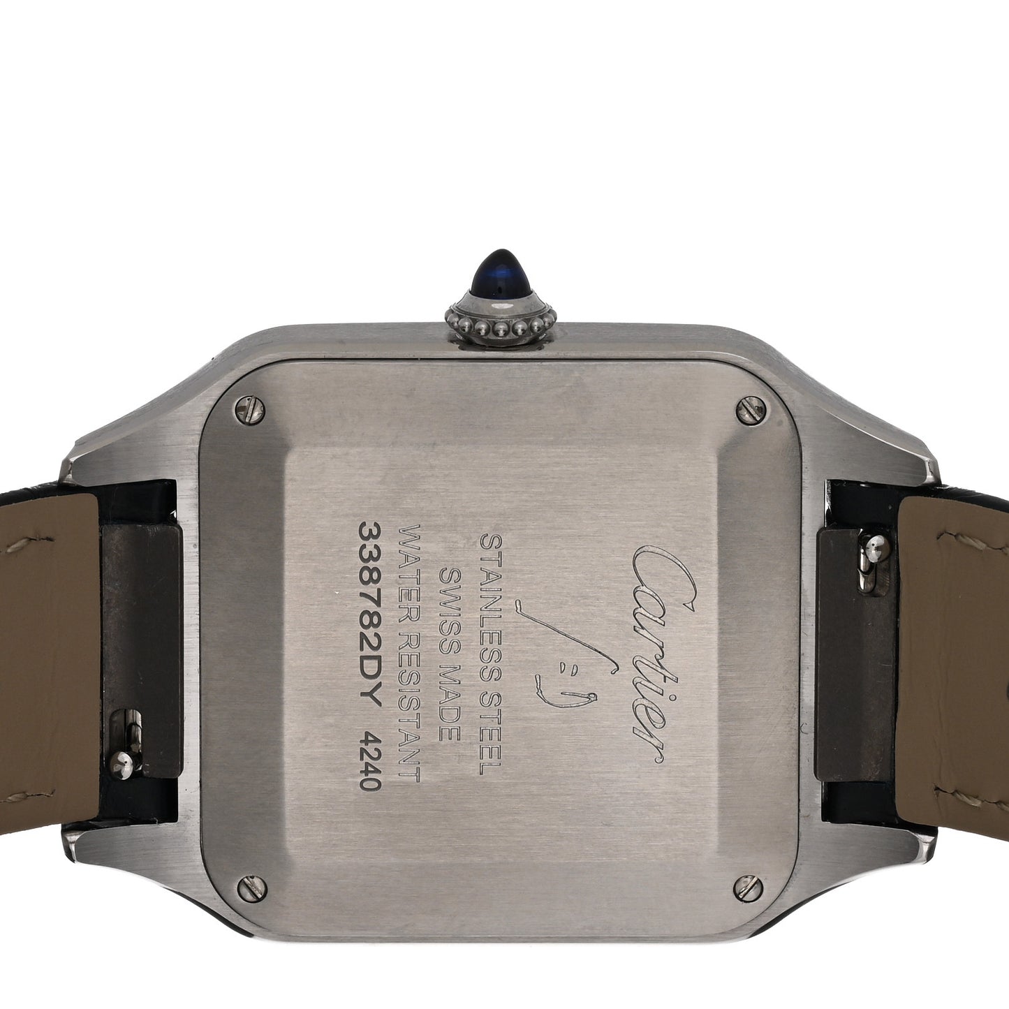 Stainless Steel Alligator 31.4mm Santos Dumont Quartz Watch