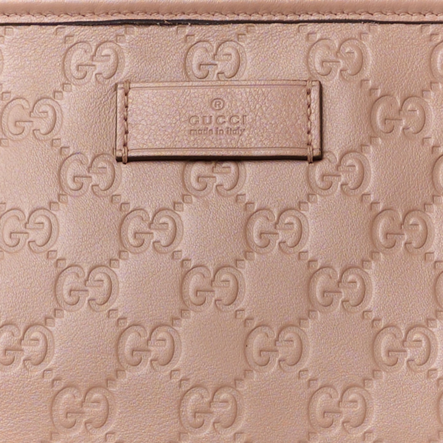 Guccissima Medium Zippered Shopping Tote Rose Beige