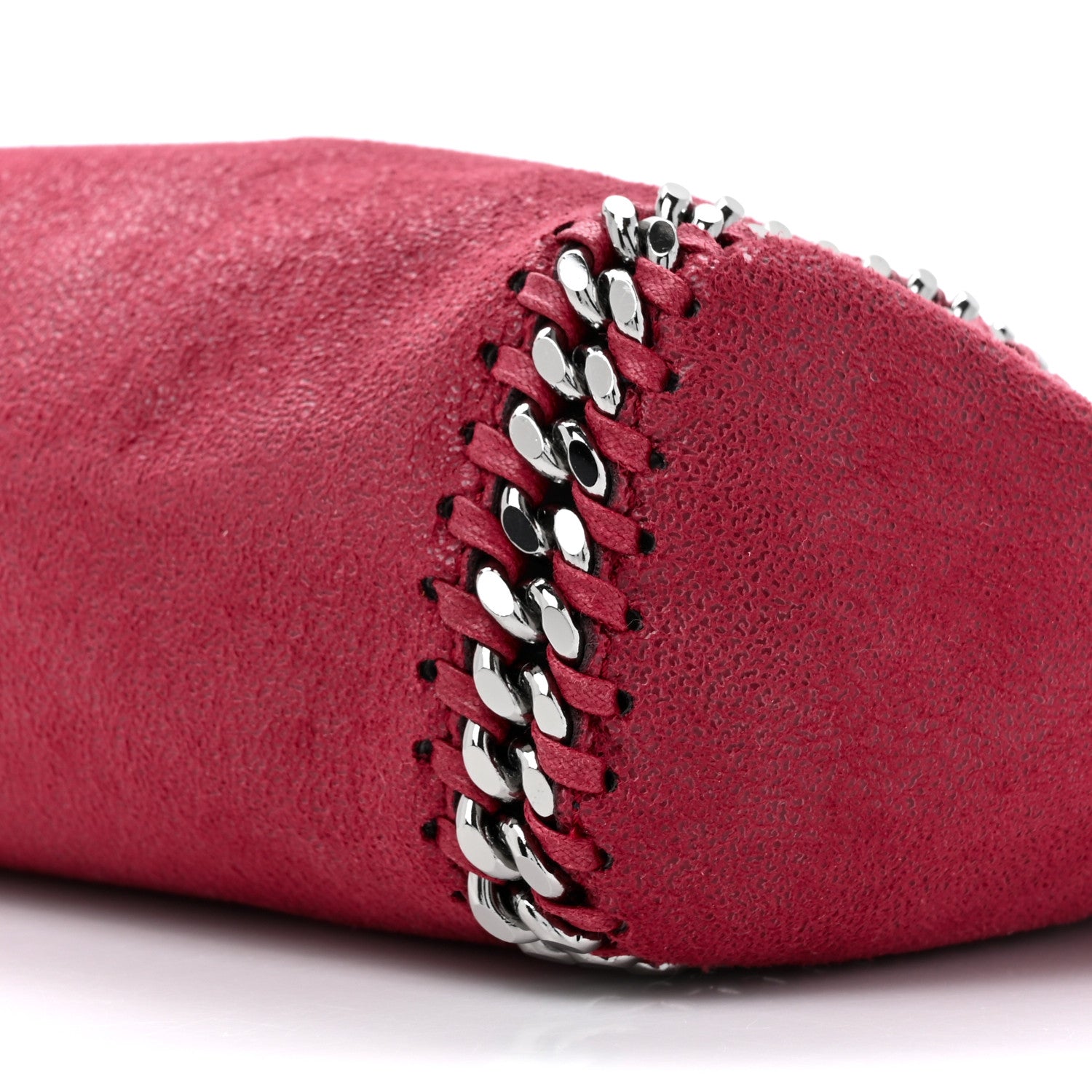 Stella McCartney Shaggy Deer Falabella Reversible Mini Fold Over Tote Red Navy 10 of 11