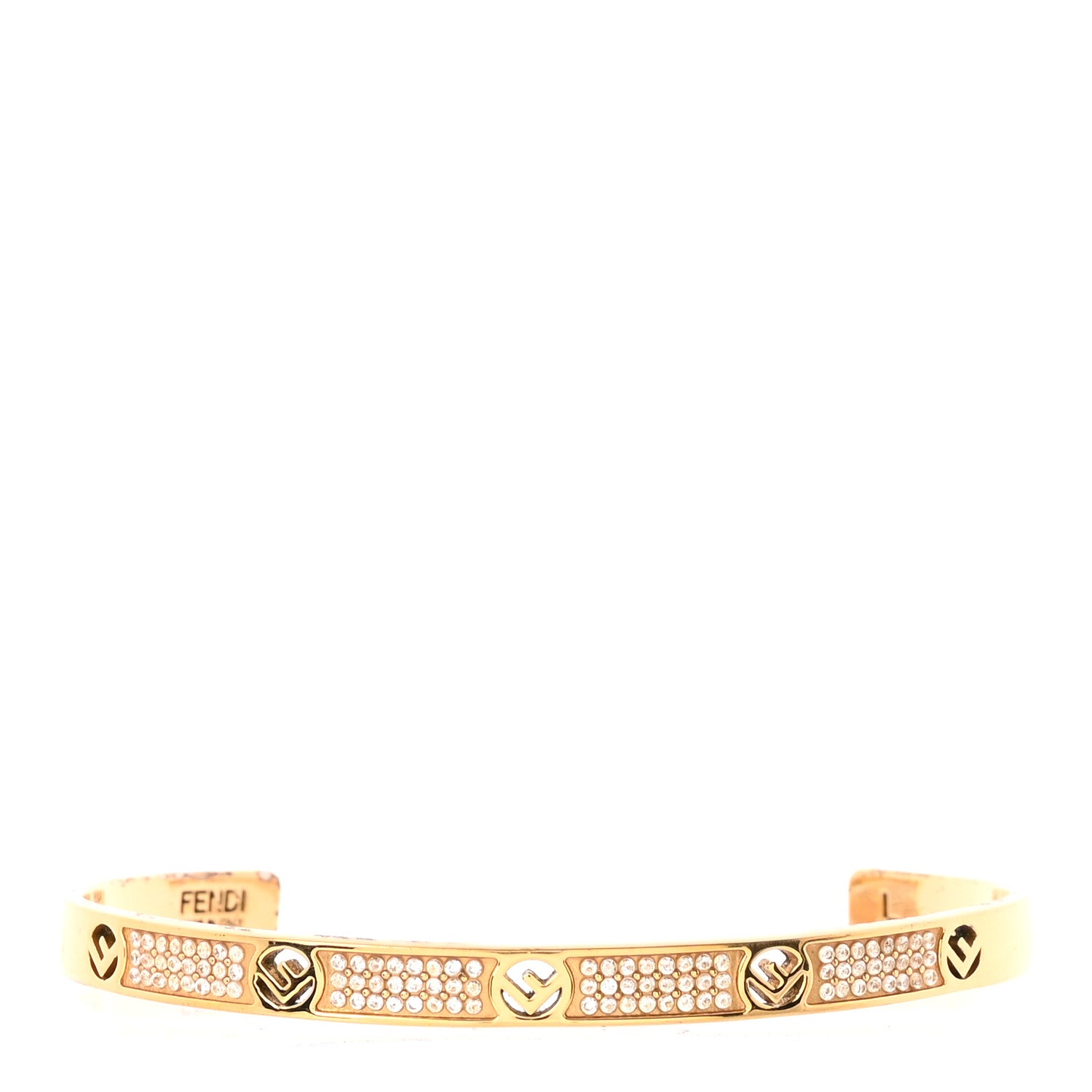 Fendi Metal Crystal F is Fendi Bracelet L Gold 1908147 – FASHIONPHILE