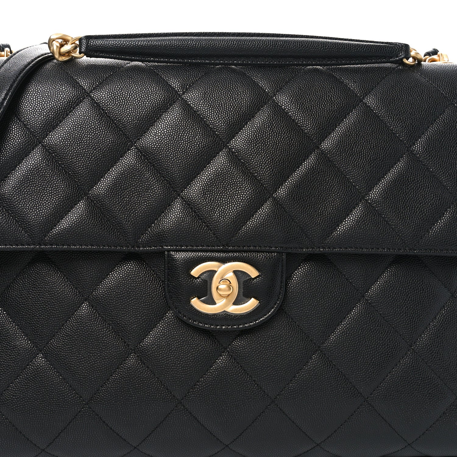 Chanel Caviar Quilted Carry Me Top Handle Flap Black 8 of 11