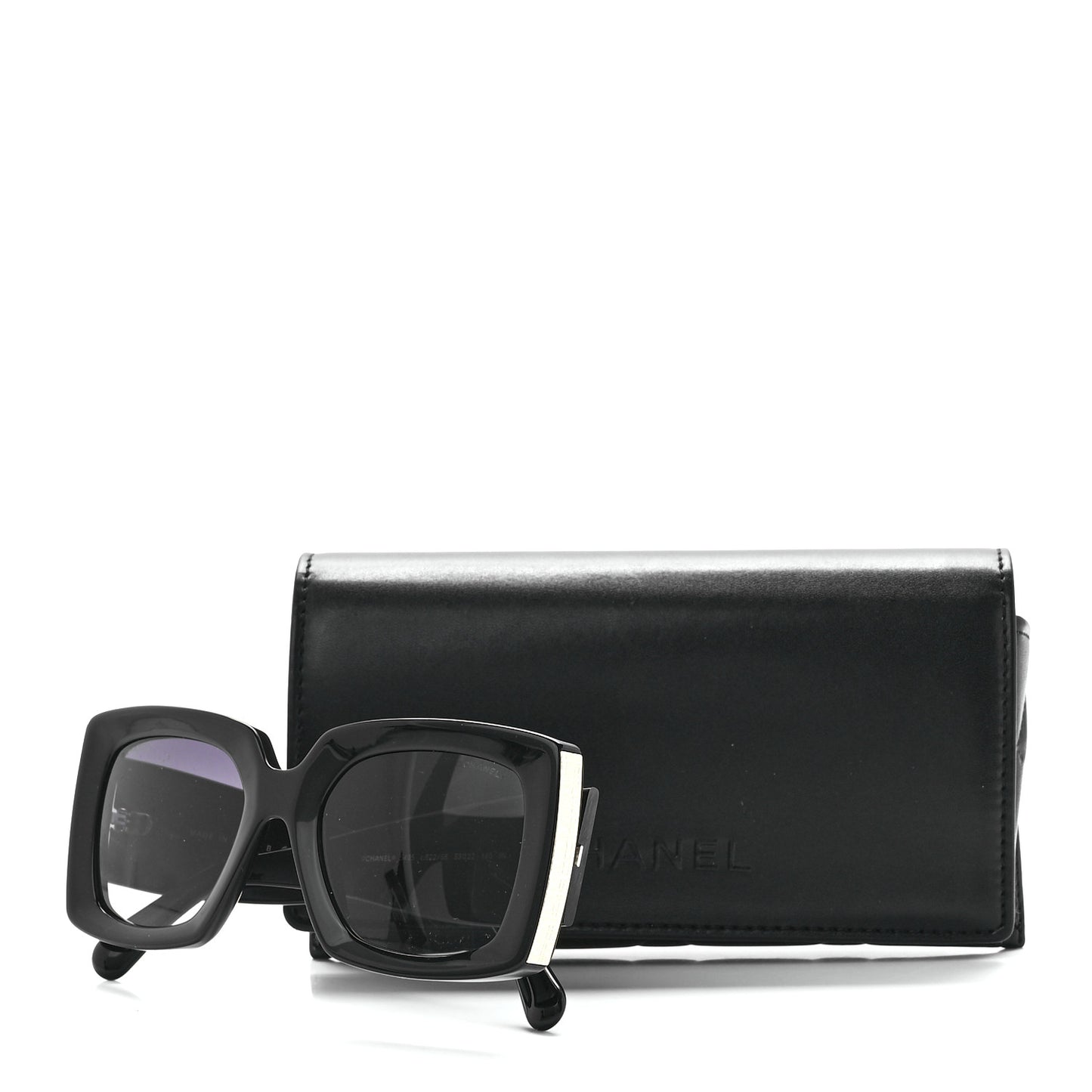 Acetate Rectangle Sunglasses 5435 Black