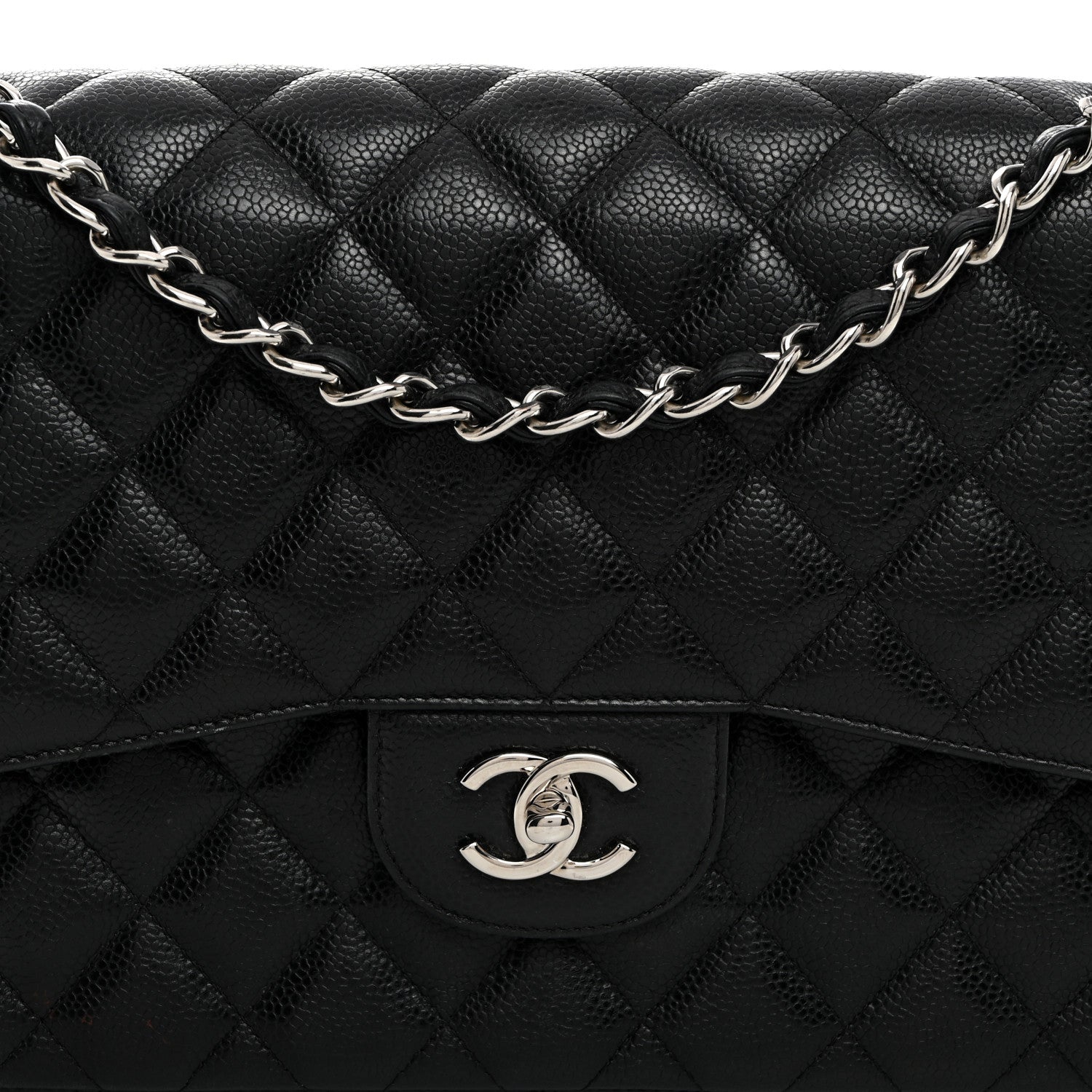Chanel Caviar Quilted Jumbo Double Flap Black 8 of 10