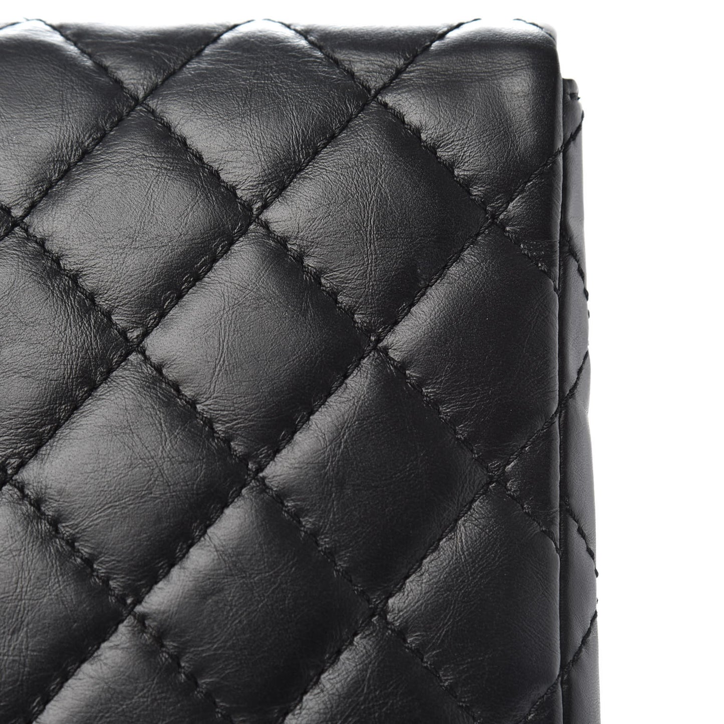 Aged Calfskin Quilted Reissue 2.55 Clutch Black