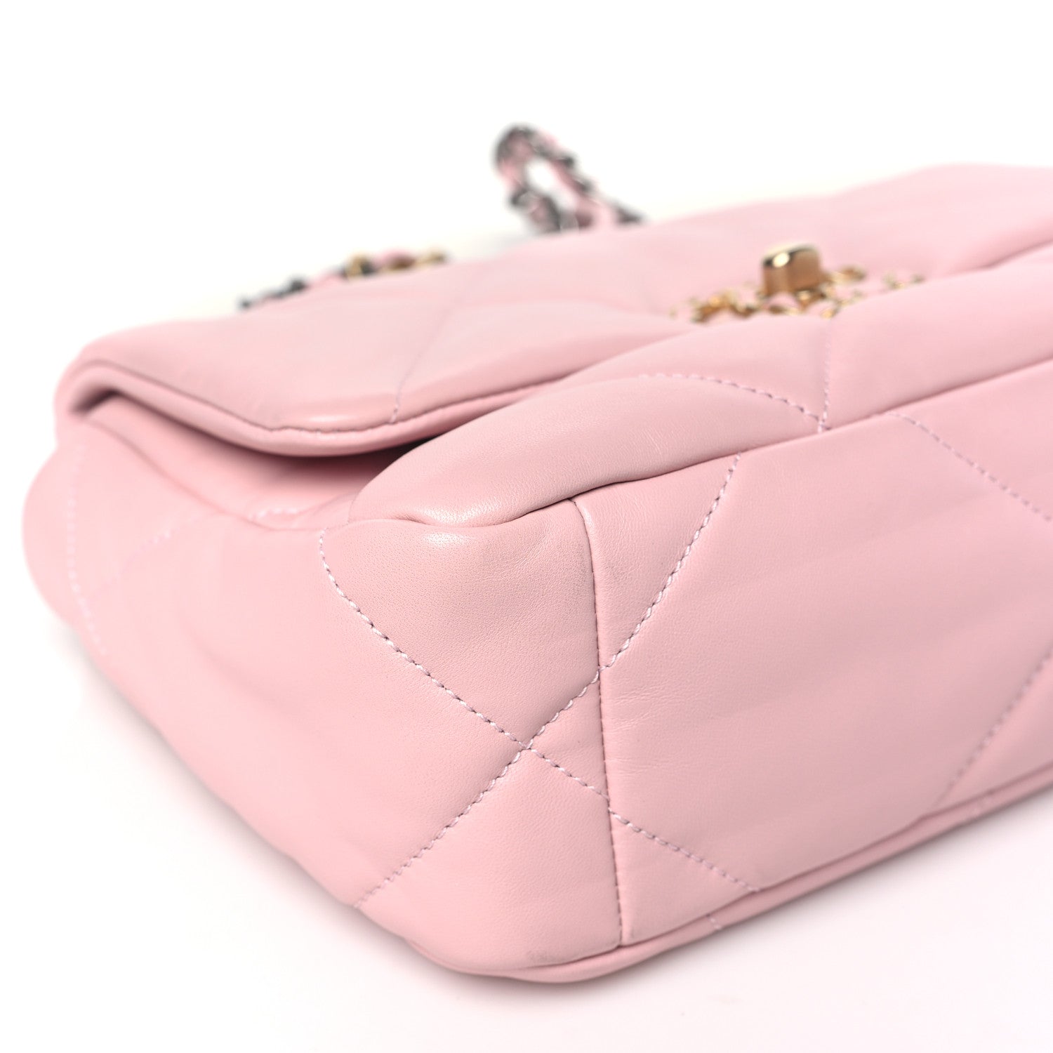 Chanel Lambskin Quilted Medium Chanel 19 Flap Light Pink 9 of 11