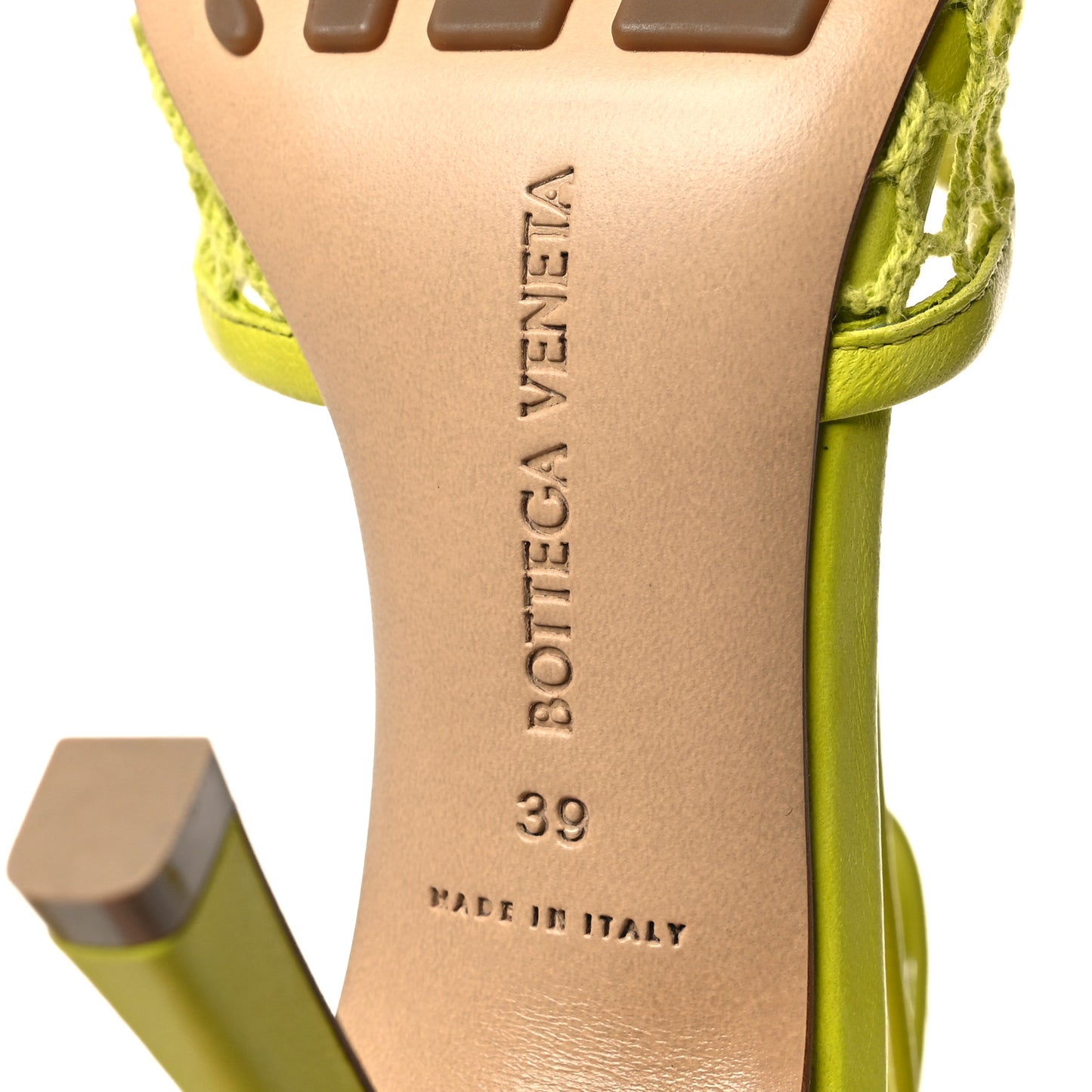 Mesh Nappa Stretch Ankle Tie Sandals 39 Kiwi