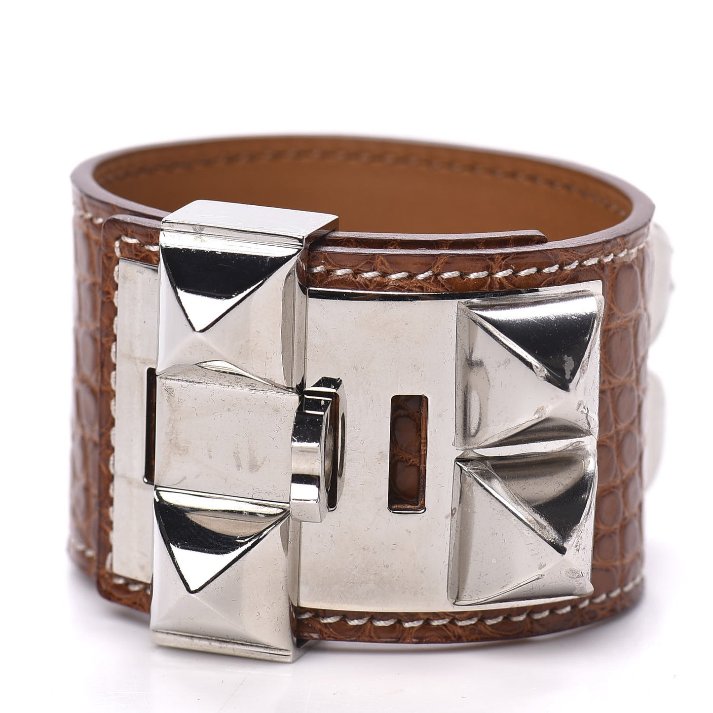 Shiny Alligator Collier De Chien CDC Bracelet S Fauve