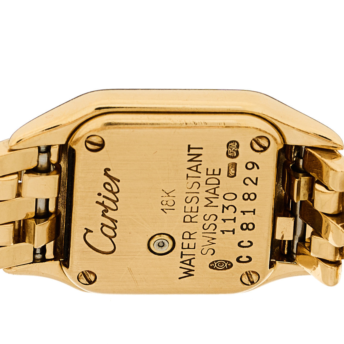 18K Yellow Gold 17mm Panthere Art Deco Quartz Watch
