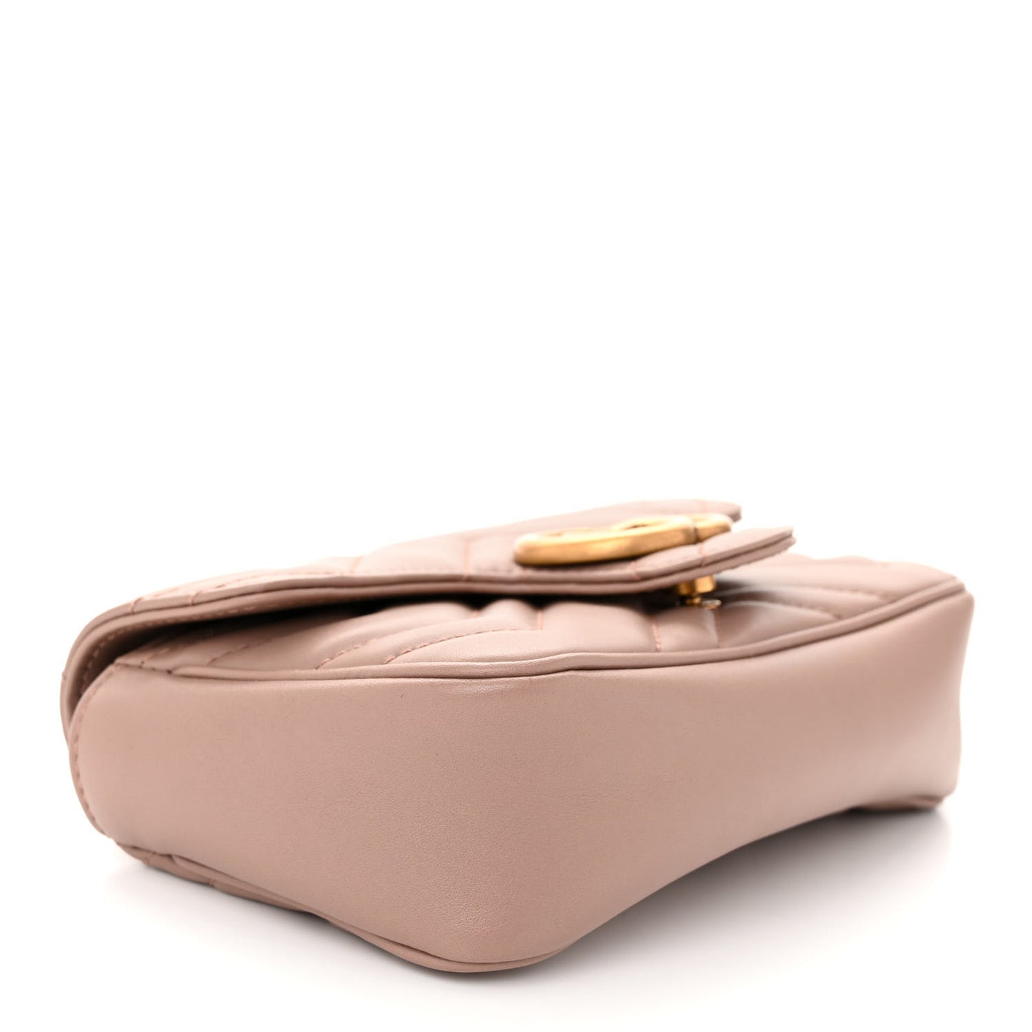 Calfskin Matelasse Super Mini GG Marmont Shoulder Bag Porcelain Rose