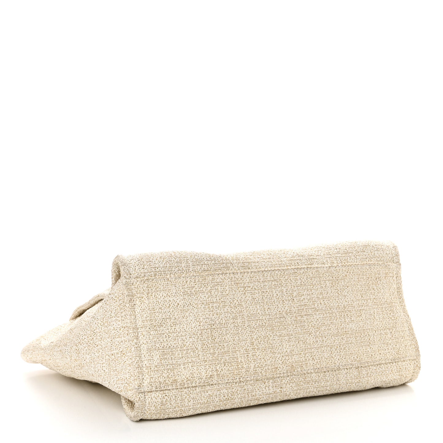 Lurex Boucle Medium Deauville Tote White