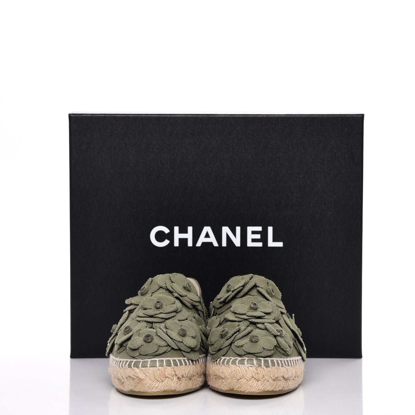 Fabric Camellia CC Espadrilles 41 Khaki