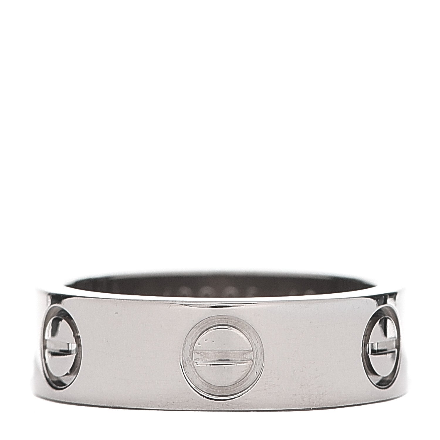Cartier 18K White Gold 5.5mm LOVE Ring 49 4.75 1 of 5