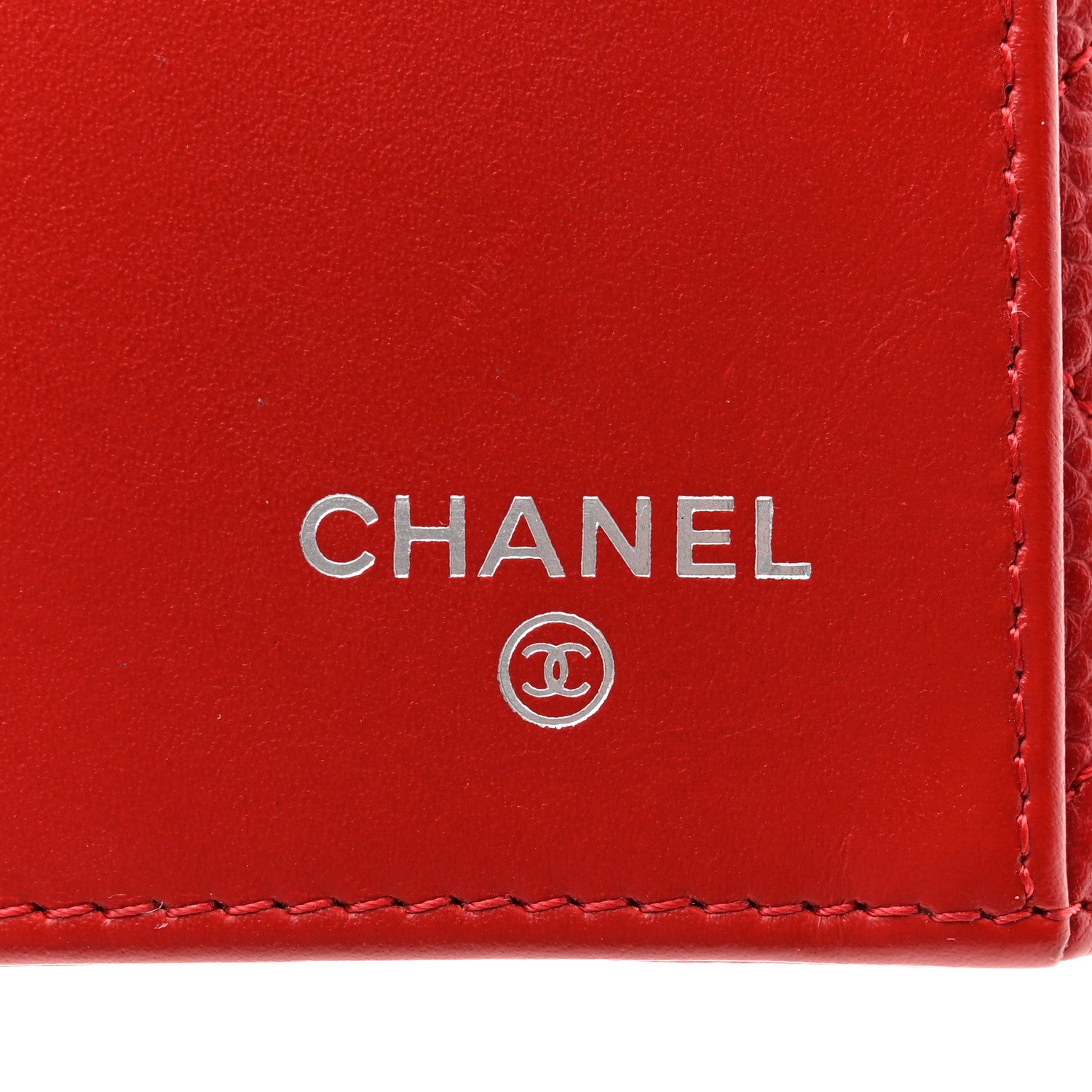 Chanel Caviar Quilted CC Long Double Wallet Red 7 of 10