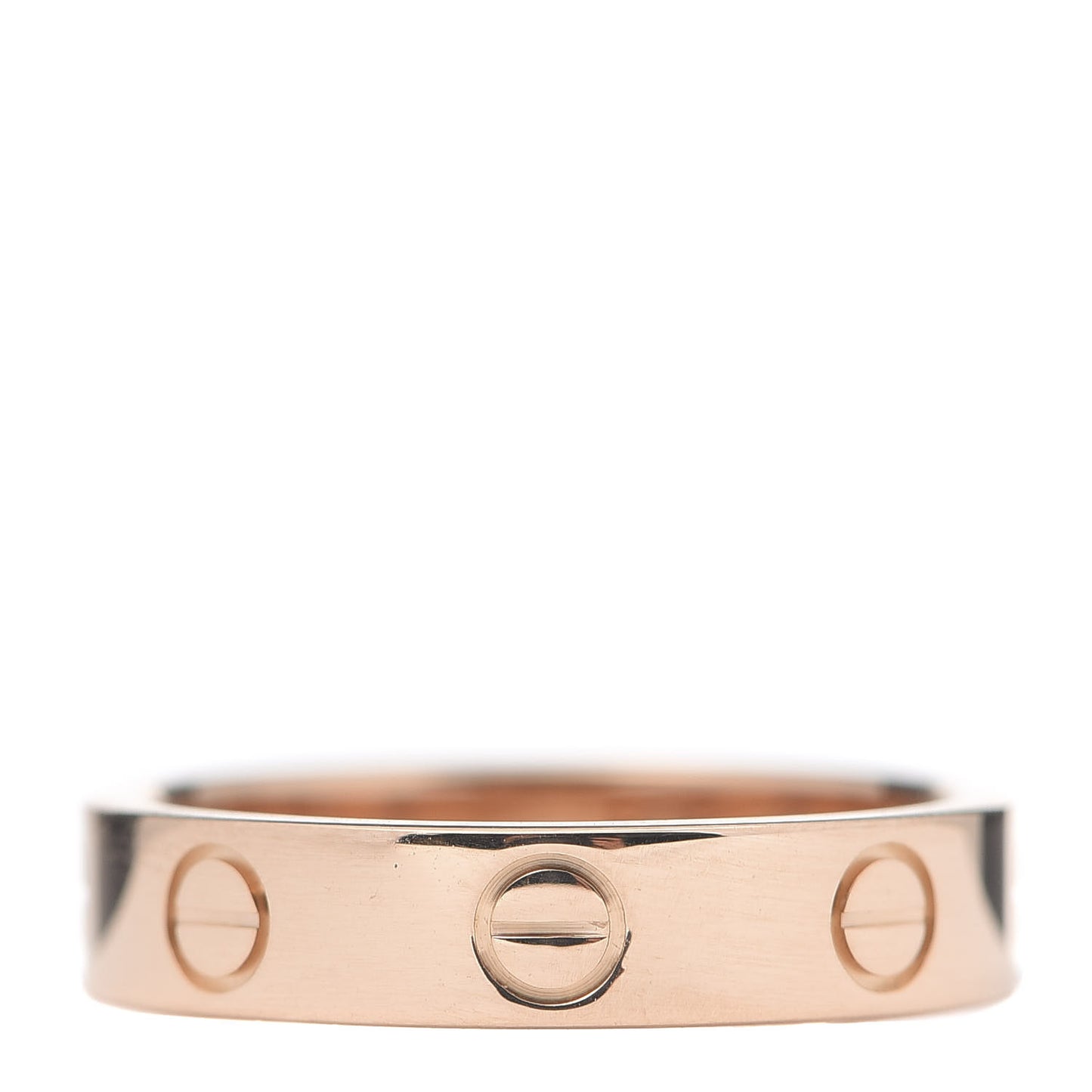 18K Pink Gold Diamond 4mm LOVE Wedding Band Ring 49 5