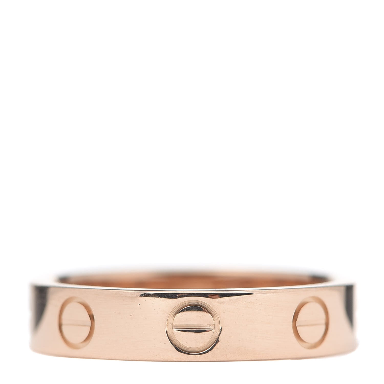Cartier 18K Pink Gold Diamond 4mm LOVE Wedding Band Ring 49 5 3 of 4