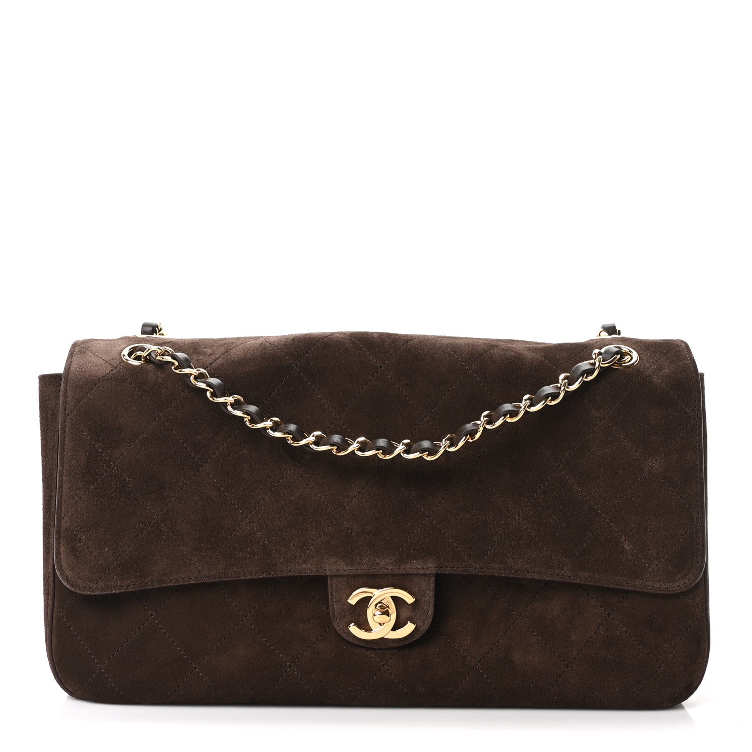 チー Suede Flap Shoulder chocolate brown Chanel Suede Calfskin Small Souplissimo Maxi Flap Dark Brown