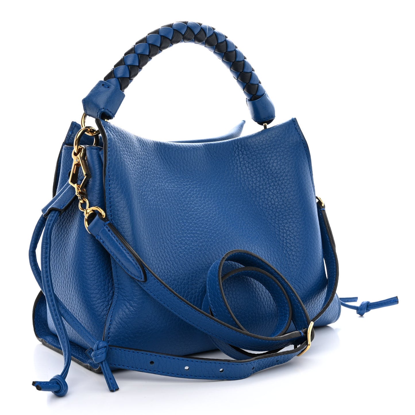 Heavy Grain Small Iris Tote Porcelain Blue Midnight