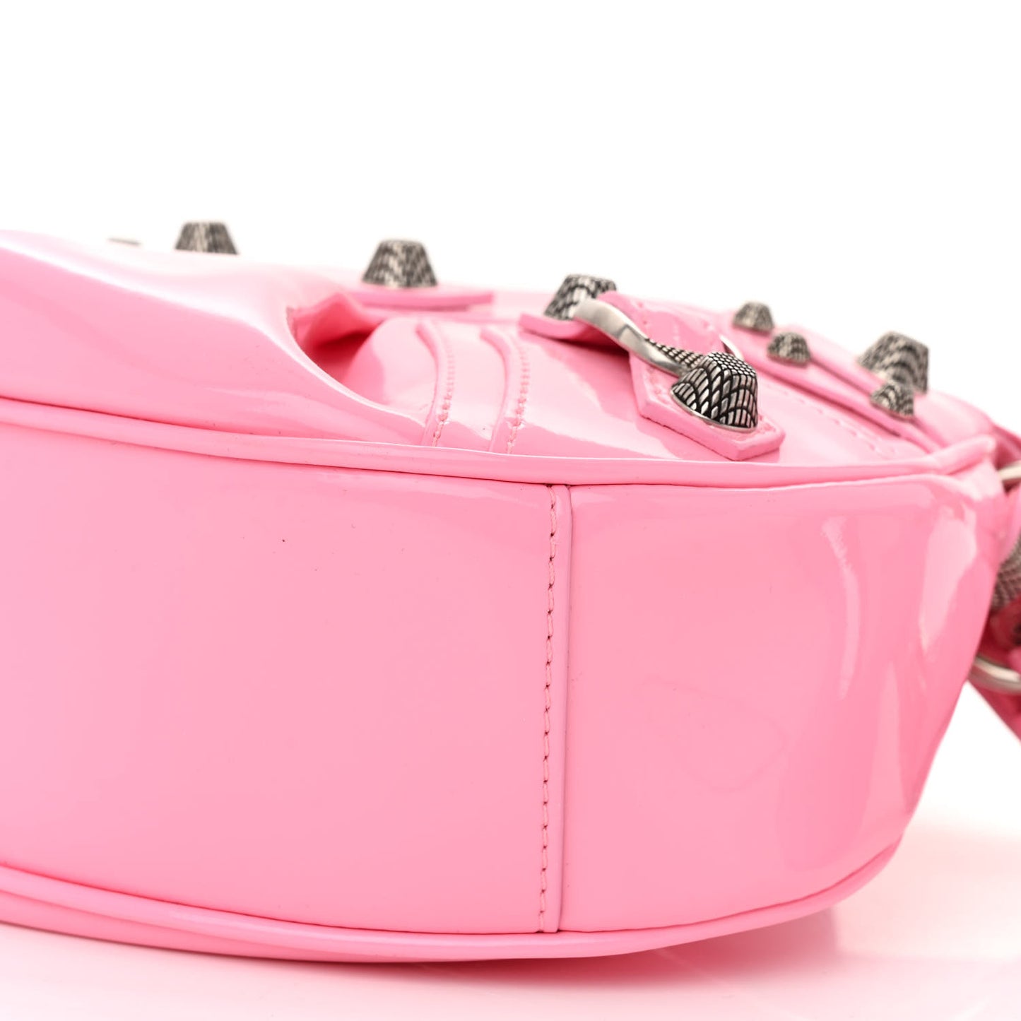 Patent Faux Leather Le Cagole Shoulder Bag XS Sweet Pink