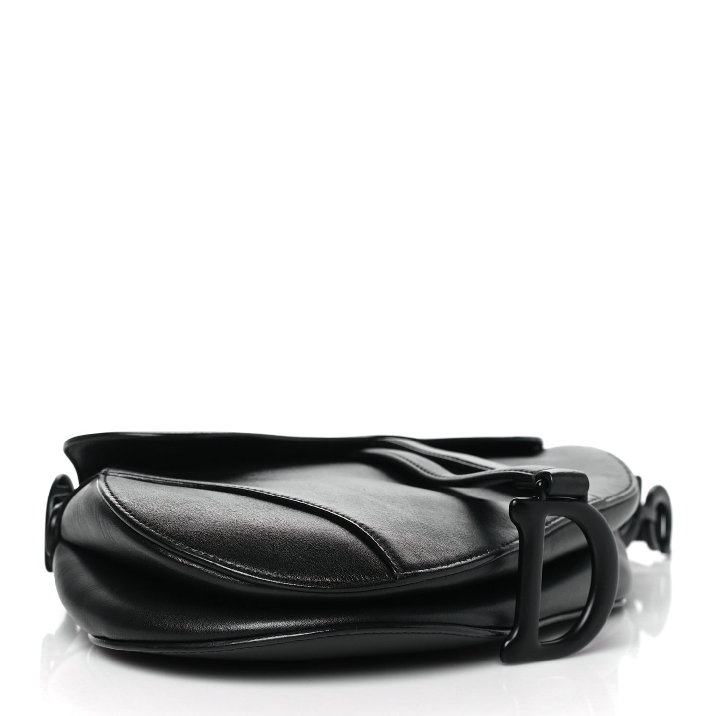 Ultra Matte Calfskin Saddle Bag Black