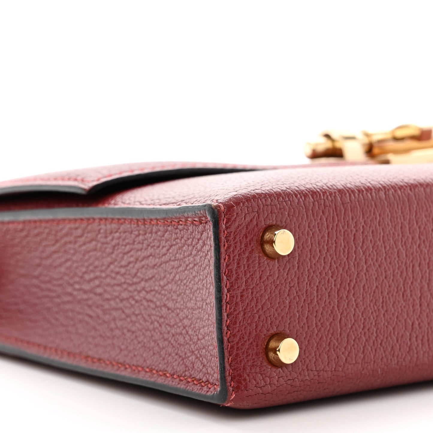 Chevre Mysore Mini Verrou Chaine Bag Rouge H