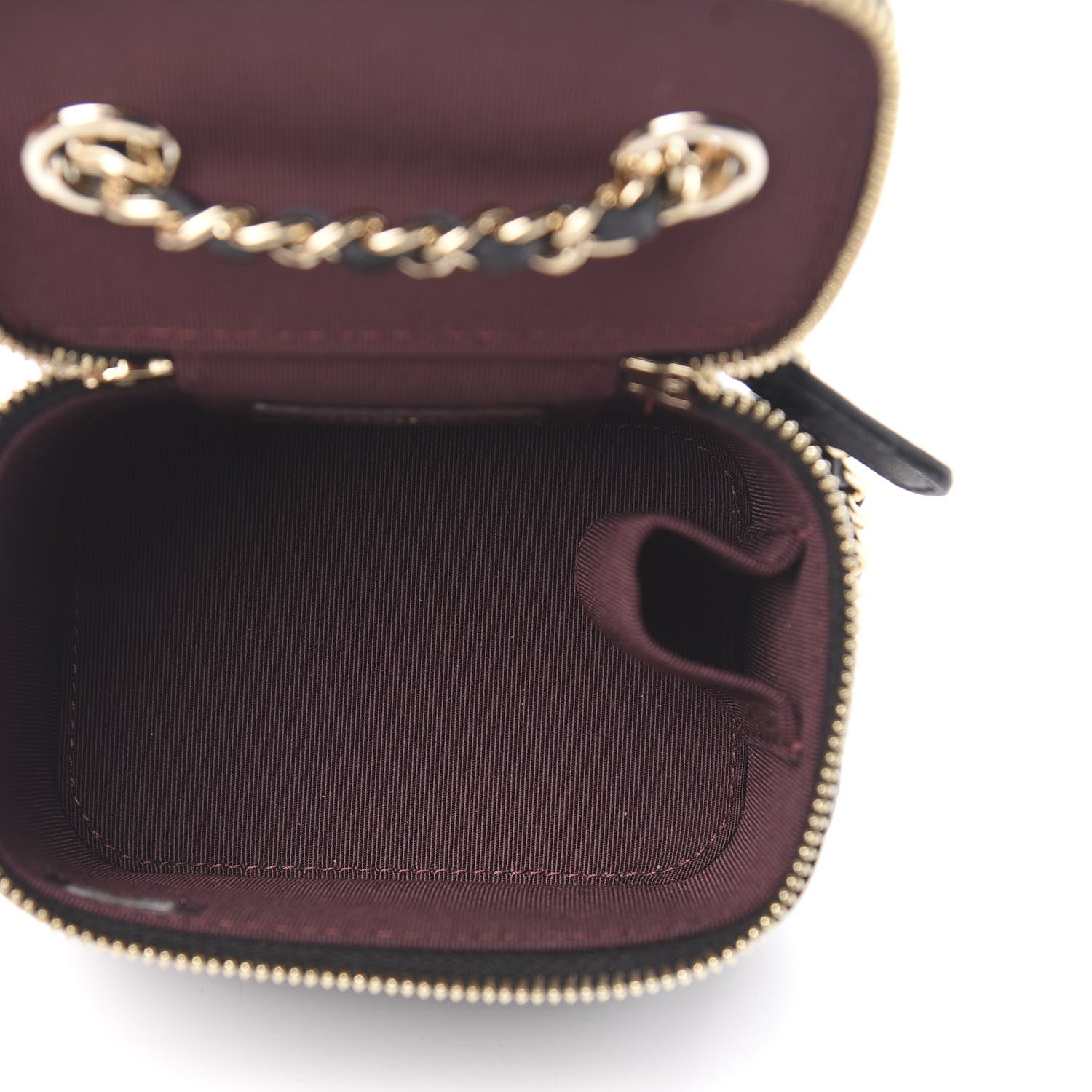 Chanel Lambskin Quilted Mini Vanity Case With Chain Black 5 of 11