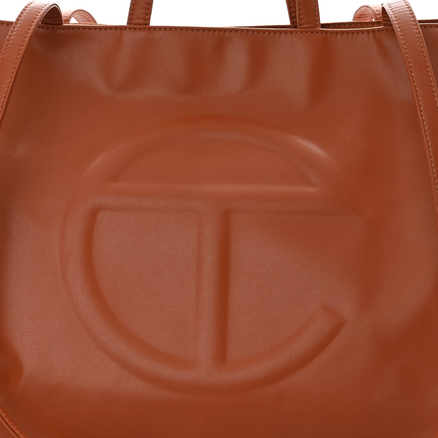 Vegan Leather Large Shopping Bag Tan