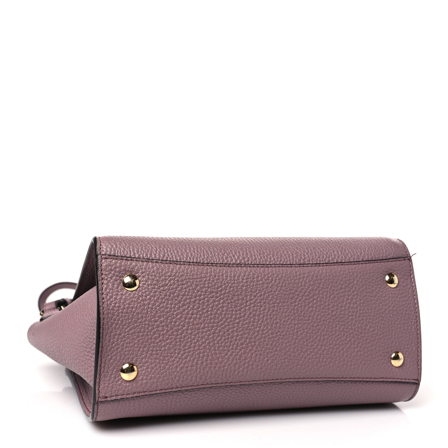 Grained Calfskin Double Handle Small Amy Tote Beige Pink