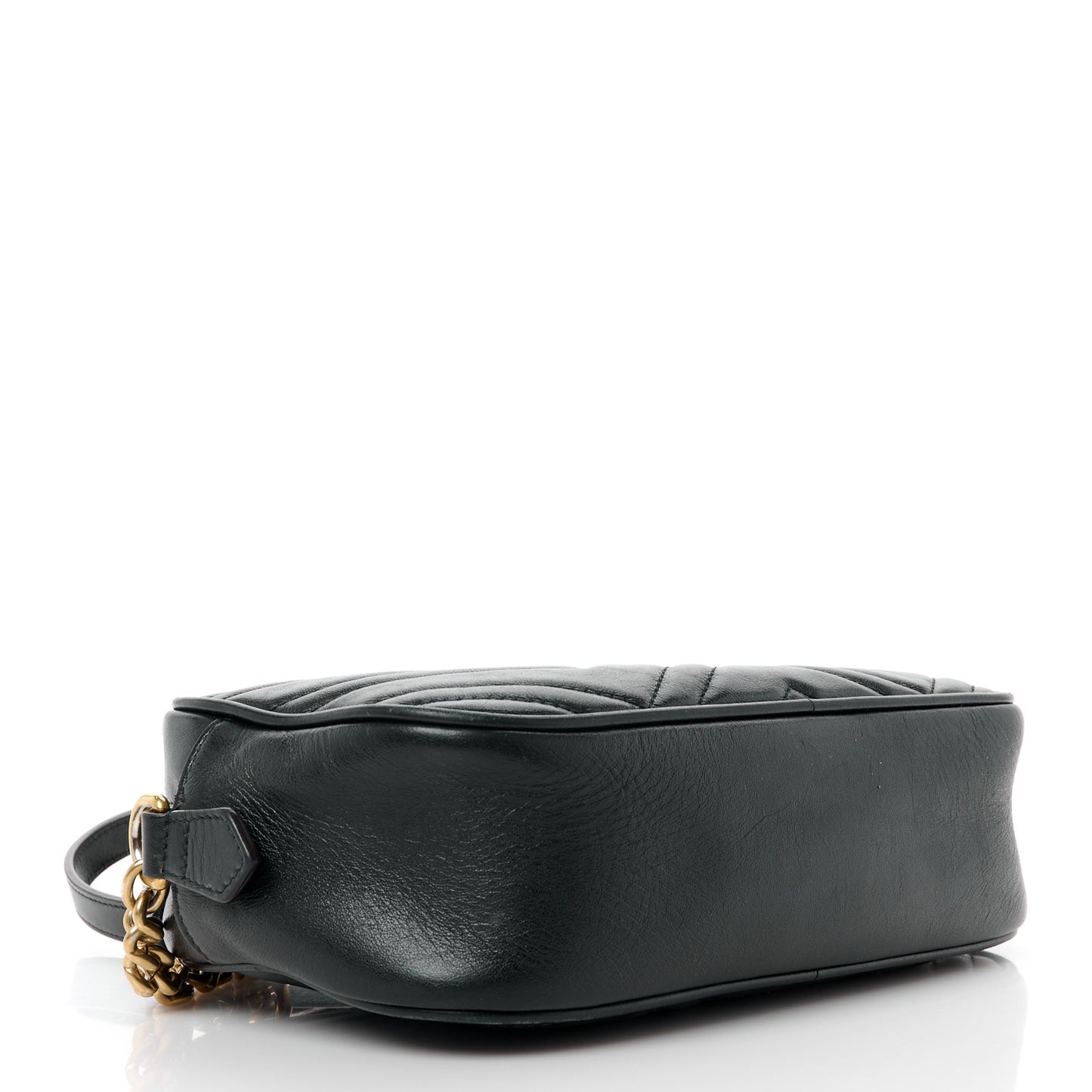 Calfskin Matelasse Small GG Marmont Chain Shoulder Bag Black