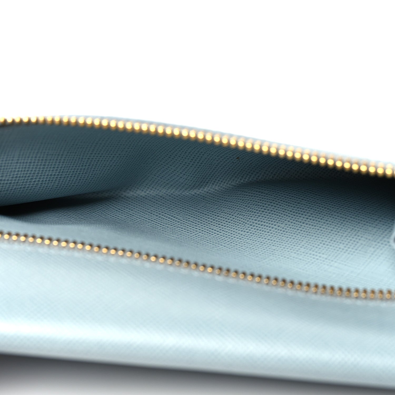 Prada Saffiano Metal Envelope Wallet Cornflower Blue 6 of 12