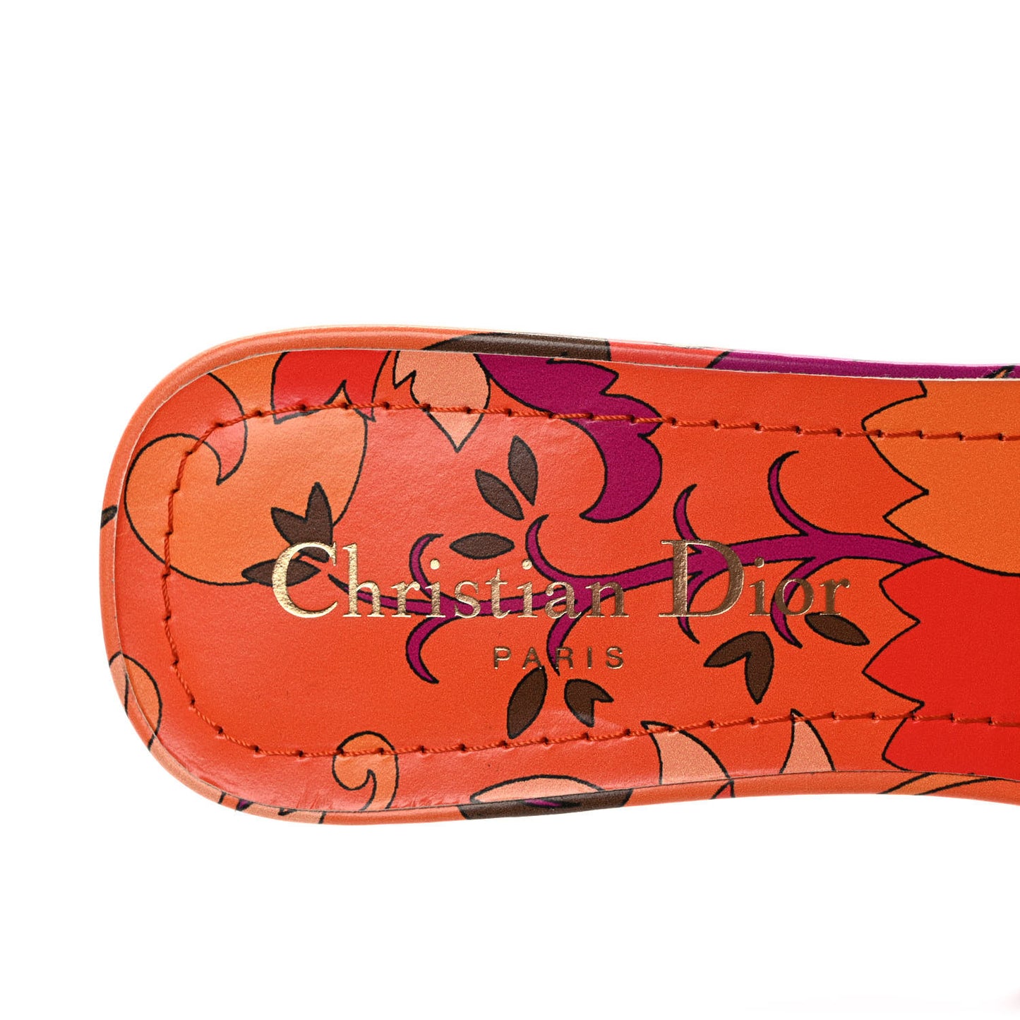 Canvas Toile de Jouy Pop Embroidered Dway 35mm Slide Sandals 37.5