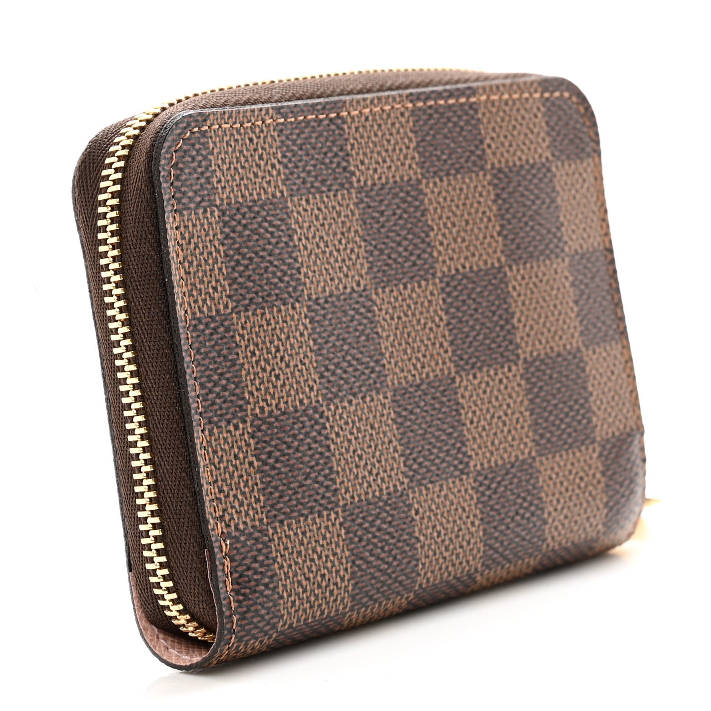 Damier Ebene Zippy Coin Purse Rose Ballerine