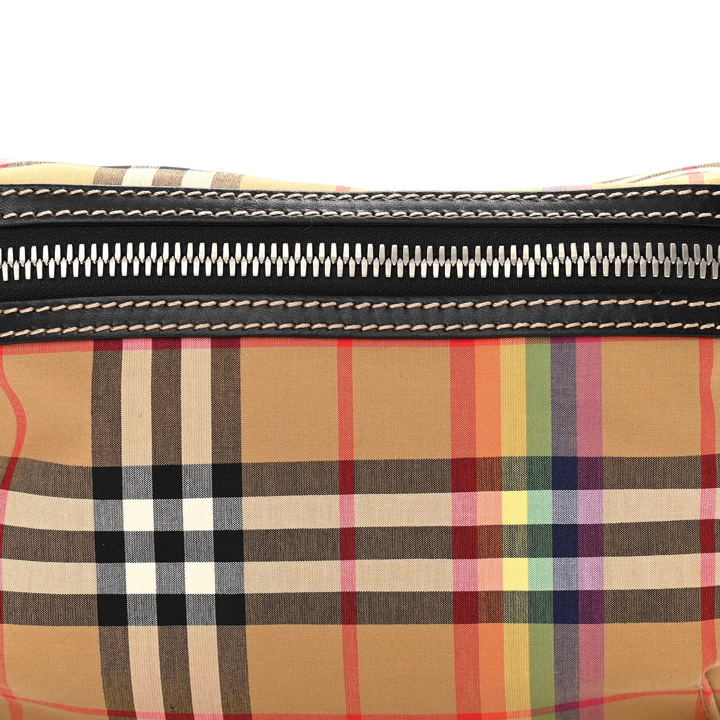 Nylon Vintage Check Rainbow Medium Sonny Belt Bag Antique Yellow