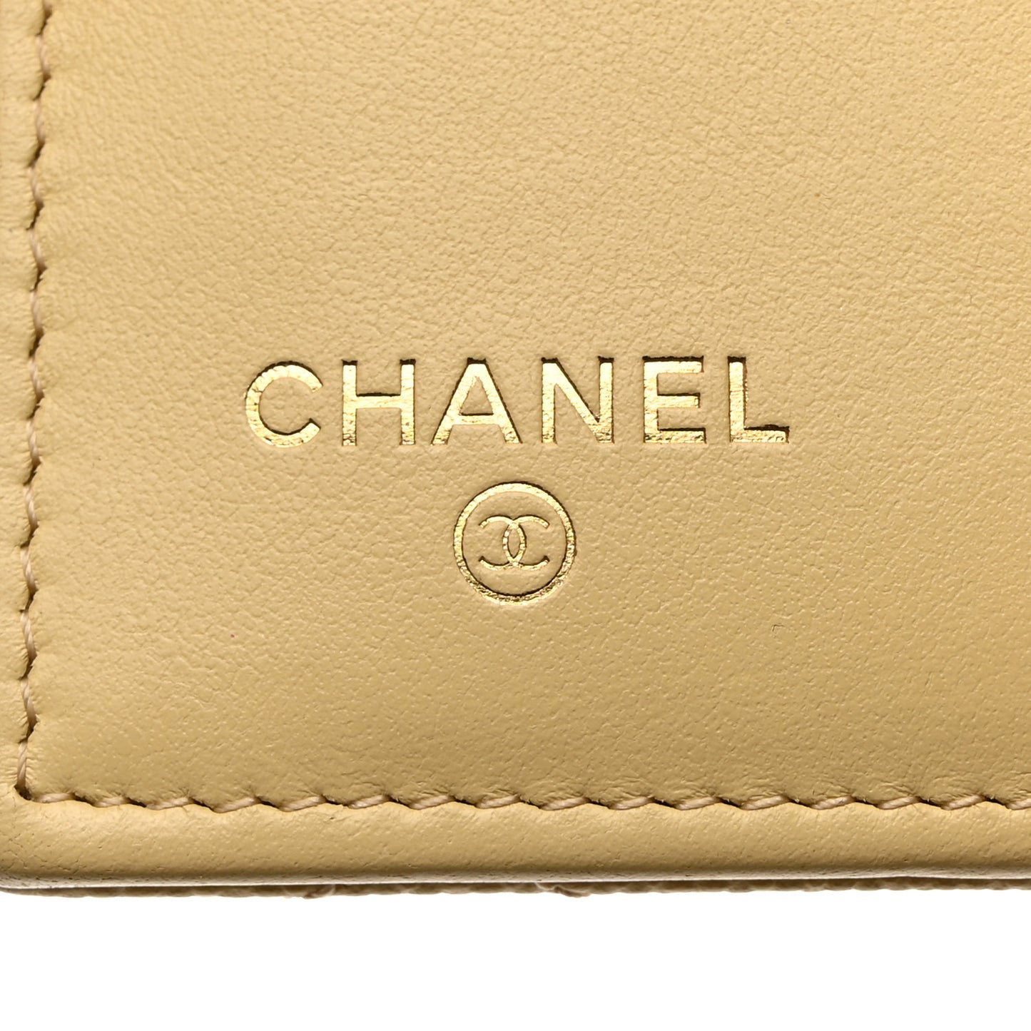 Caviar Quilted Medium Flap Wallet Light Yellow