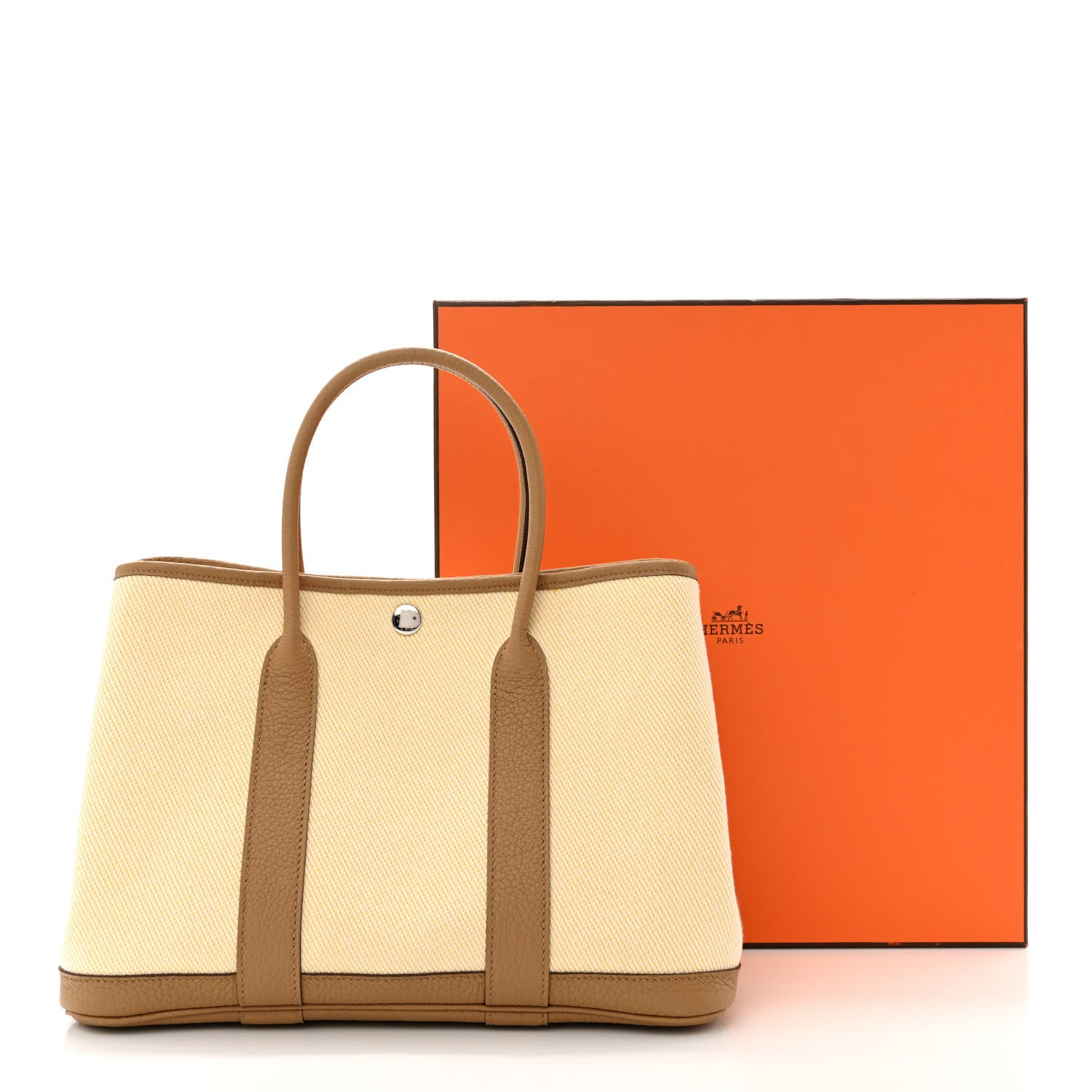 Hermes Twill H Negonda Garden Party 30 TPM Ecru Jaune De Naples Biscuit 11 of 11