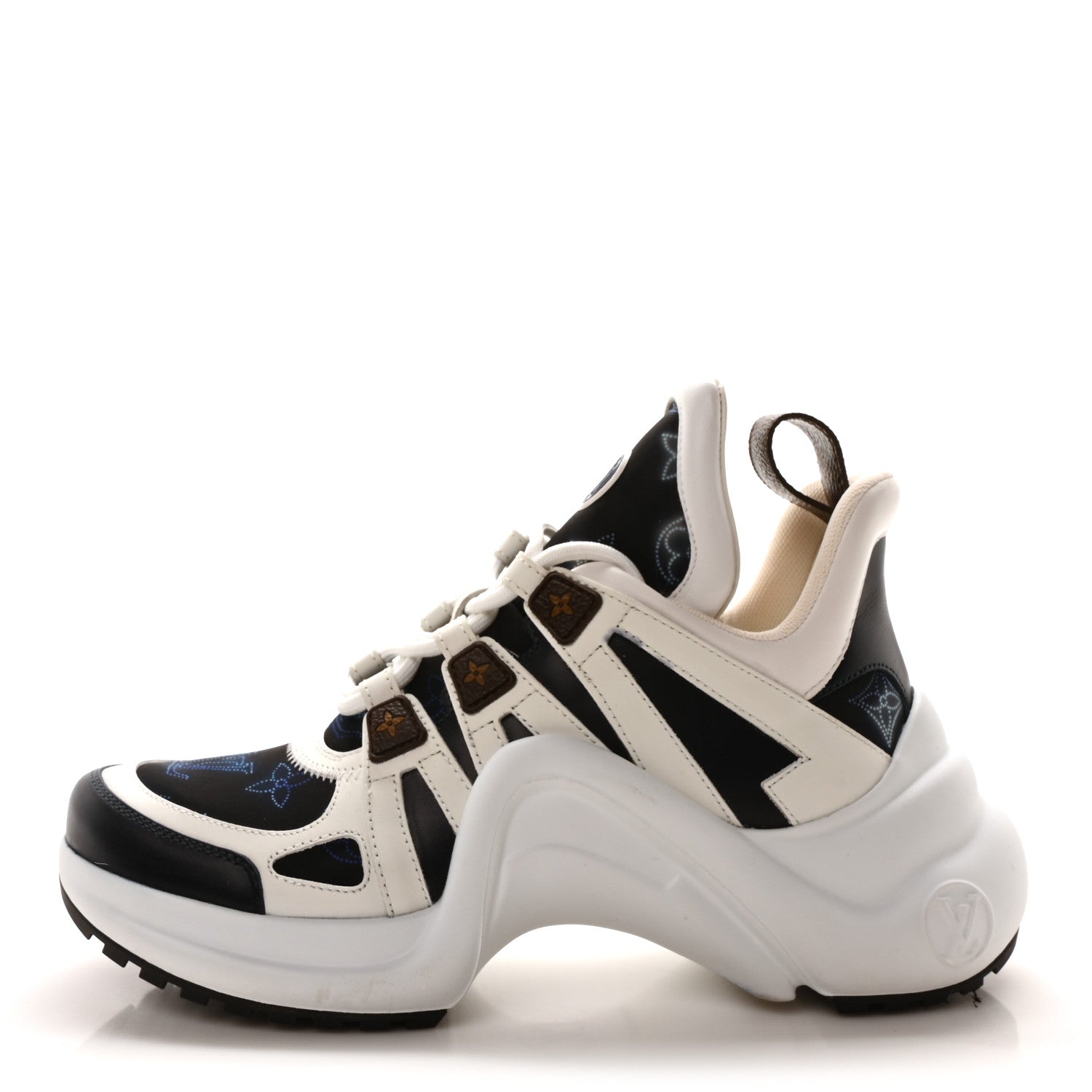 Louis Vuitton Monogram LV Archlight Sneakers 36 White Navy 