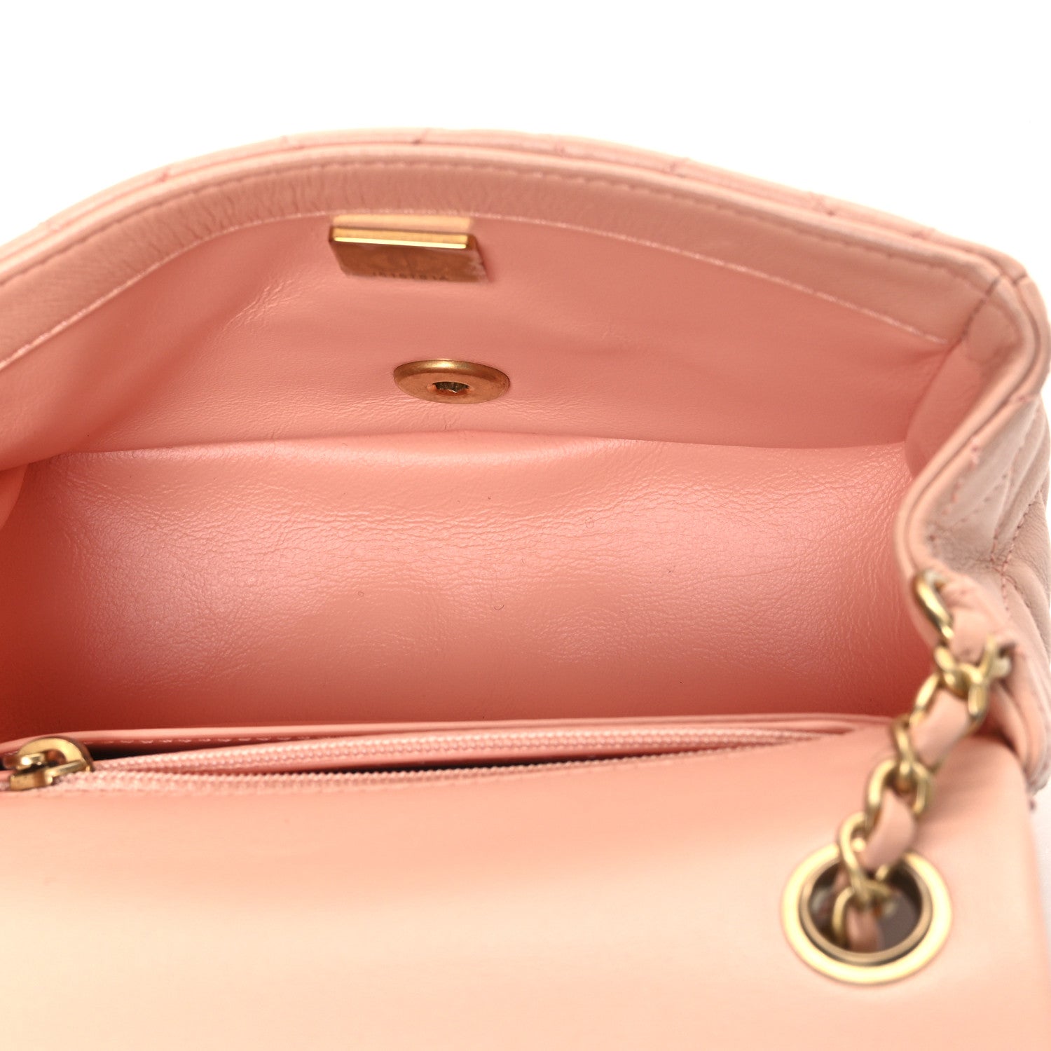 Chanel Lambskin Quilted Mini Pearl Crush Flap Light Orange 5 of 10