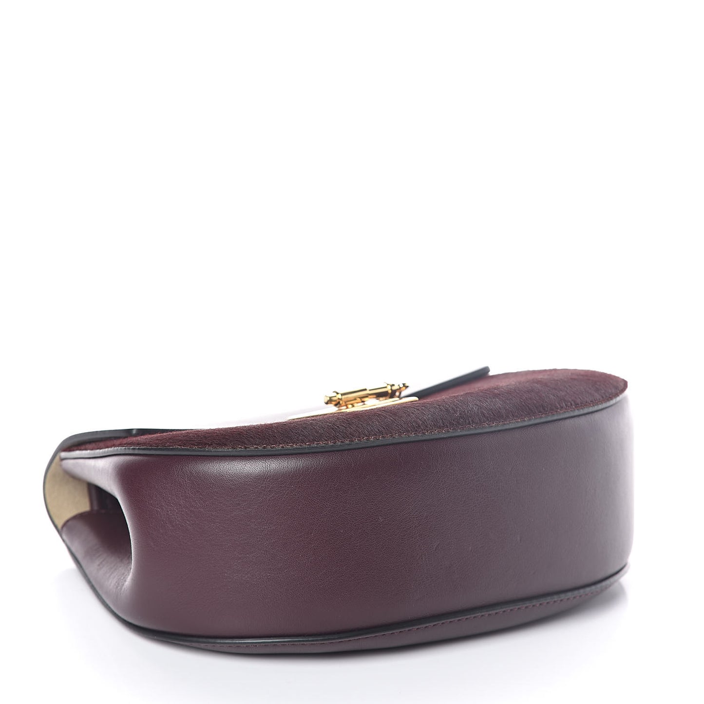 Calfskin Pony Hair Drew Shoulder Bag Sienna Red