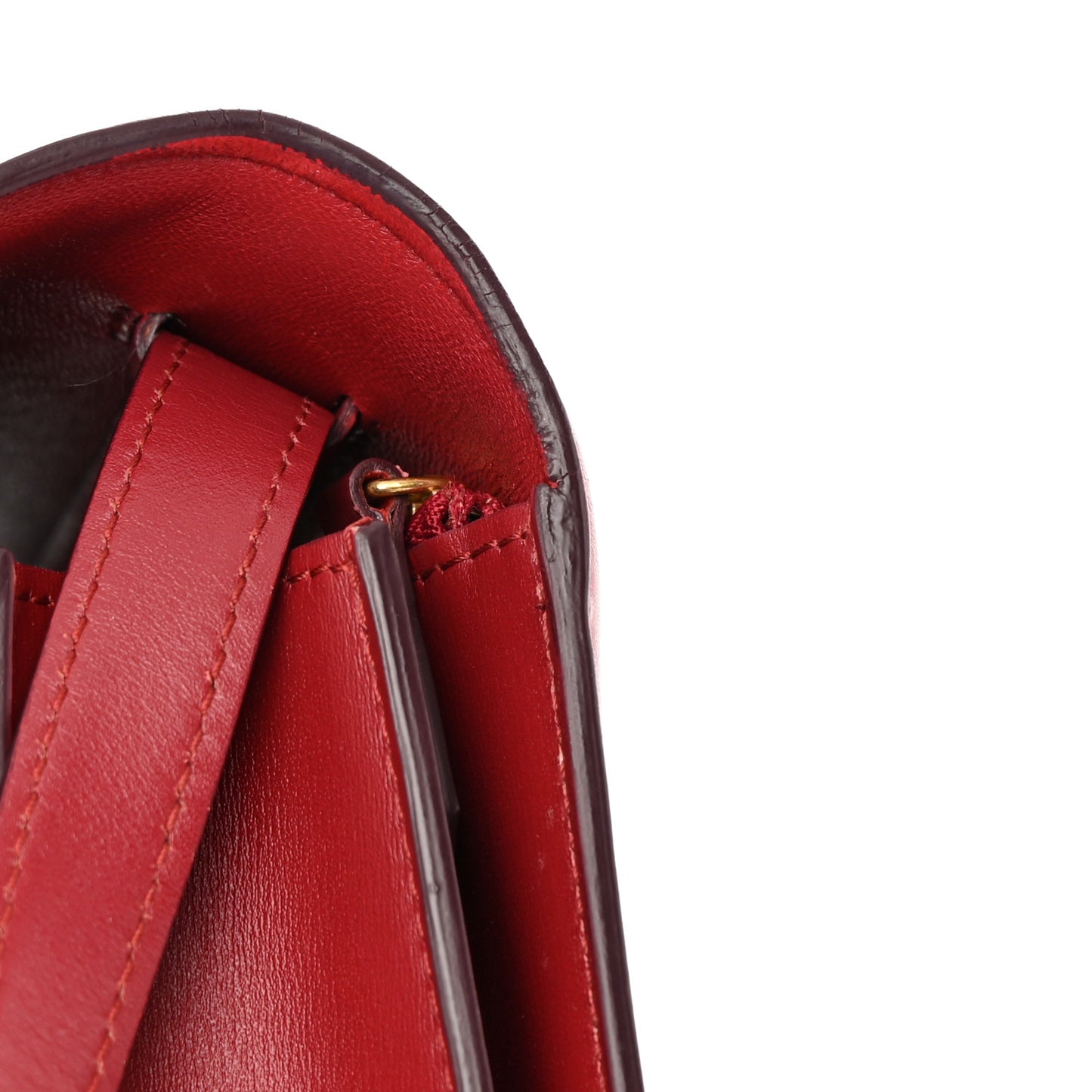 Box Calfskin Medium Classic Box Flap Bag Dark Brick