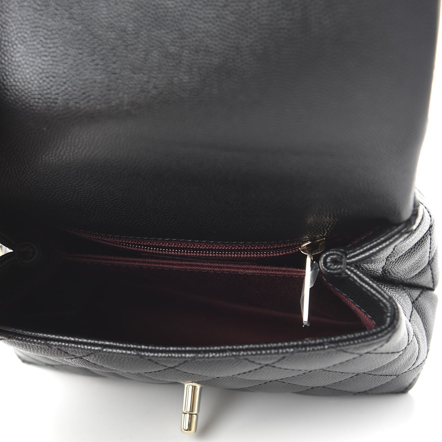 Caviar Quilted Extra Mini Coco Handle Flap Black