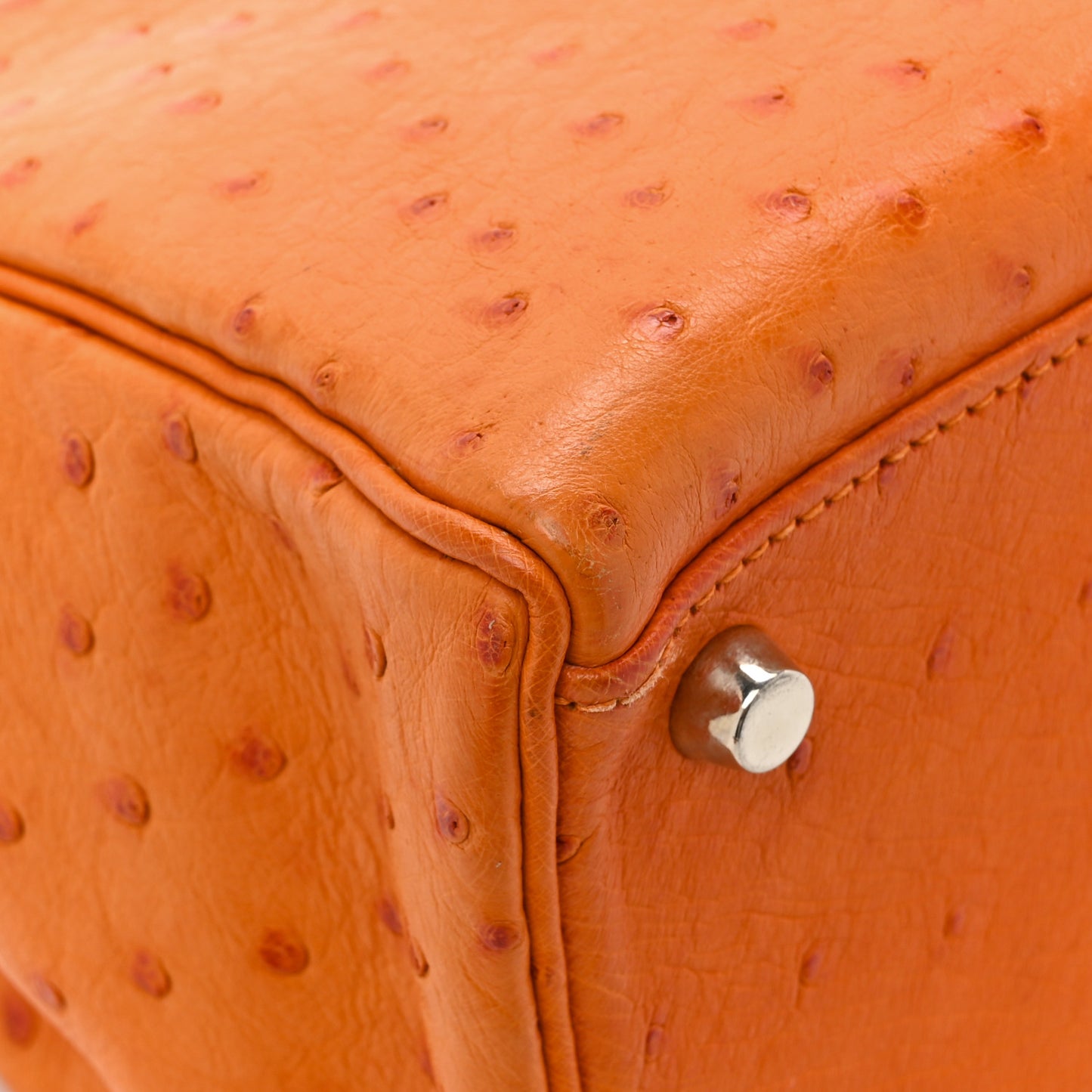 Ostrich Kelly Retourne 32 Orange