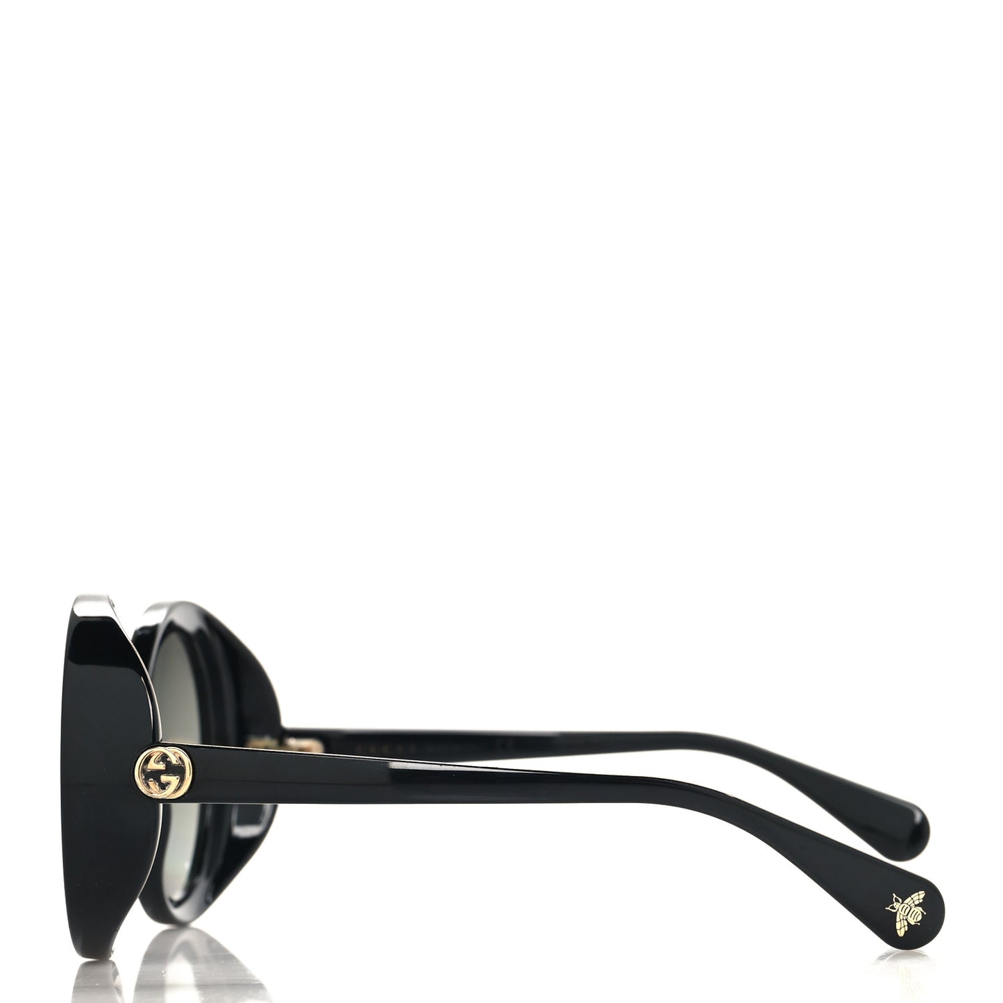 Acetate Round GG Sunglasses GG0367S Black