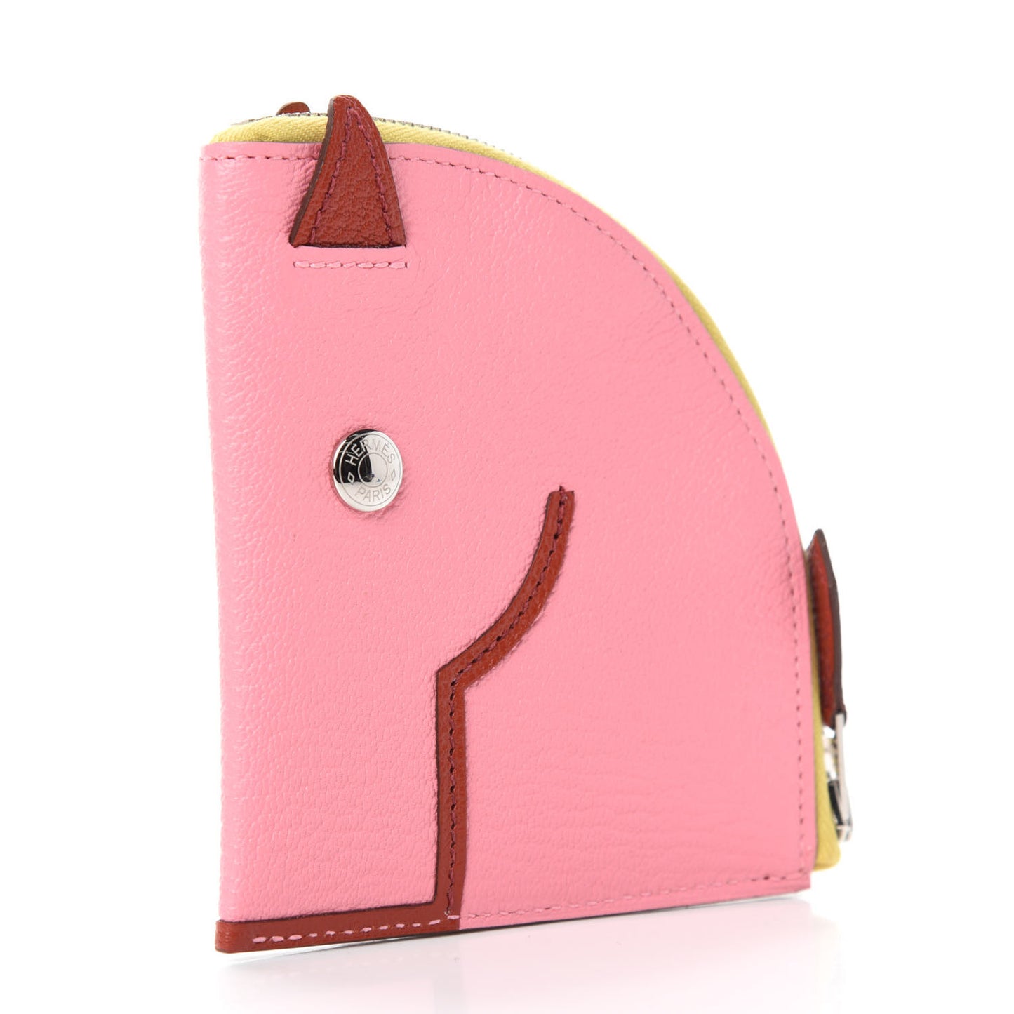 Chevre Mysore Paddock Change Purse Rose Confetti Brique