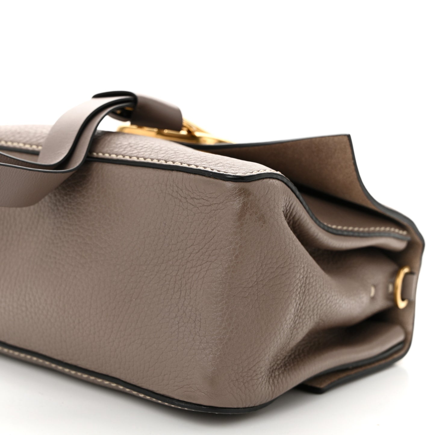 Pebbled Calfskin Small VRing Tassel Shoulder Bag Poudre