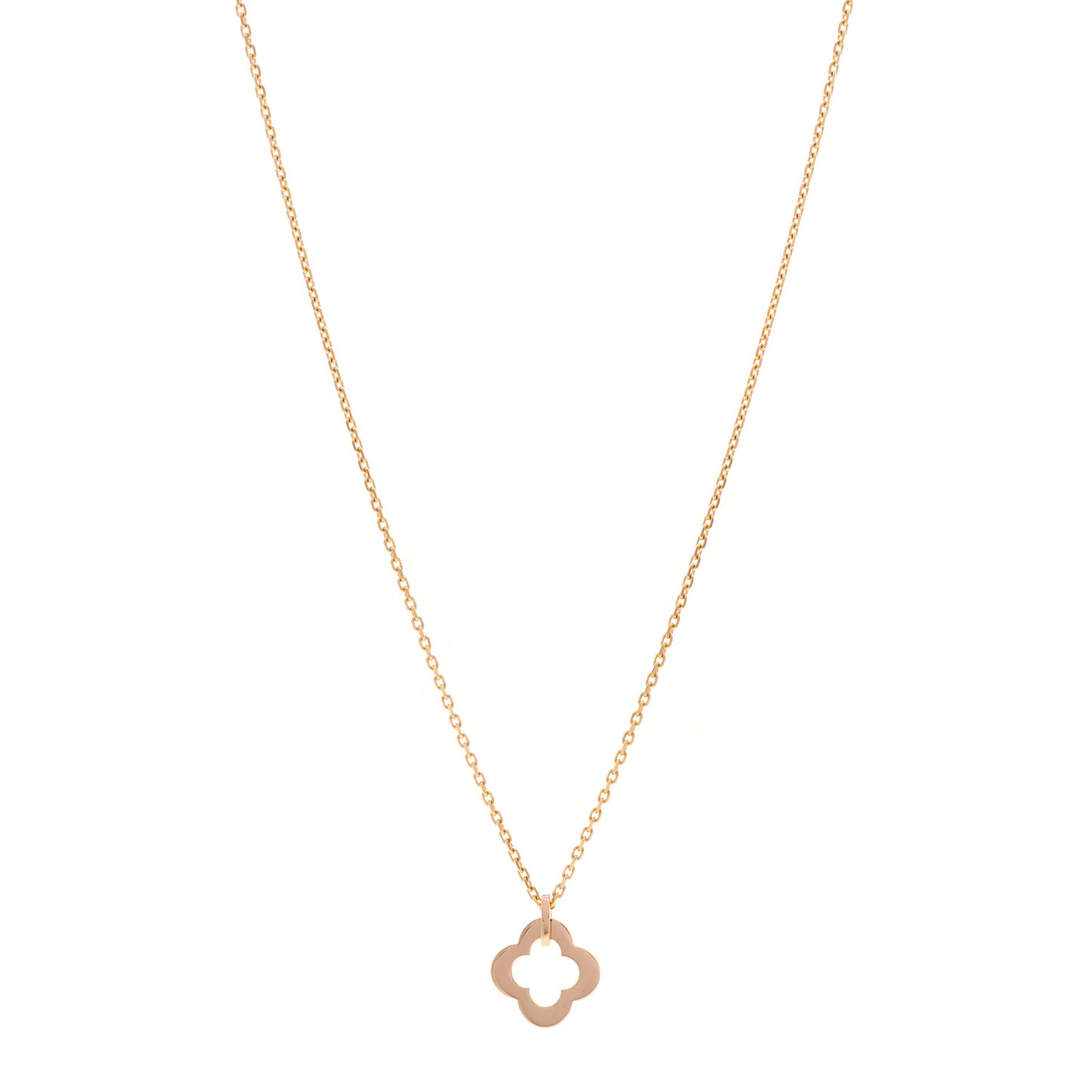 18K Rose Gold Byzantine Alhambra Pendant Necklace