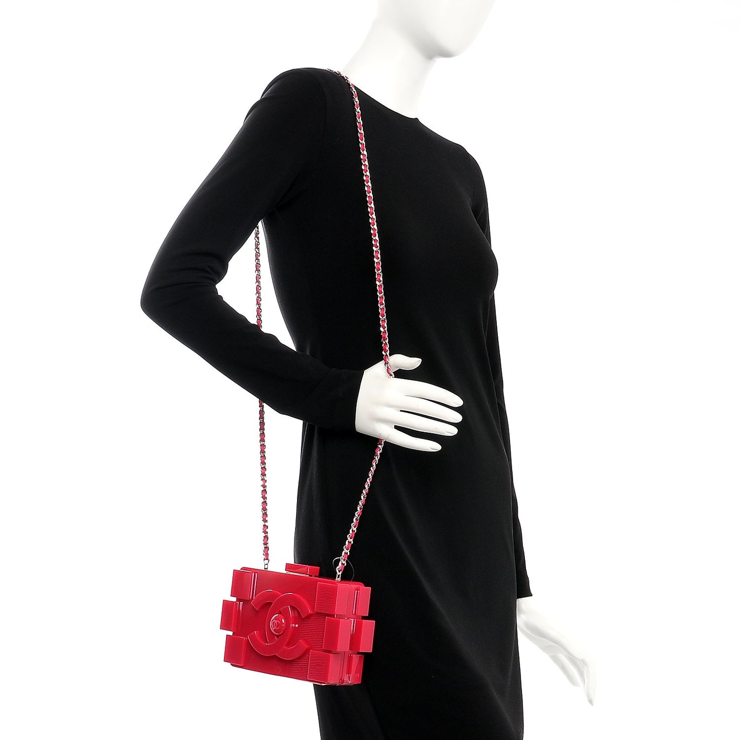 Plexiglass Boy Brick Lego Clutch Pink