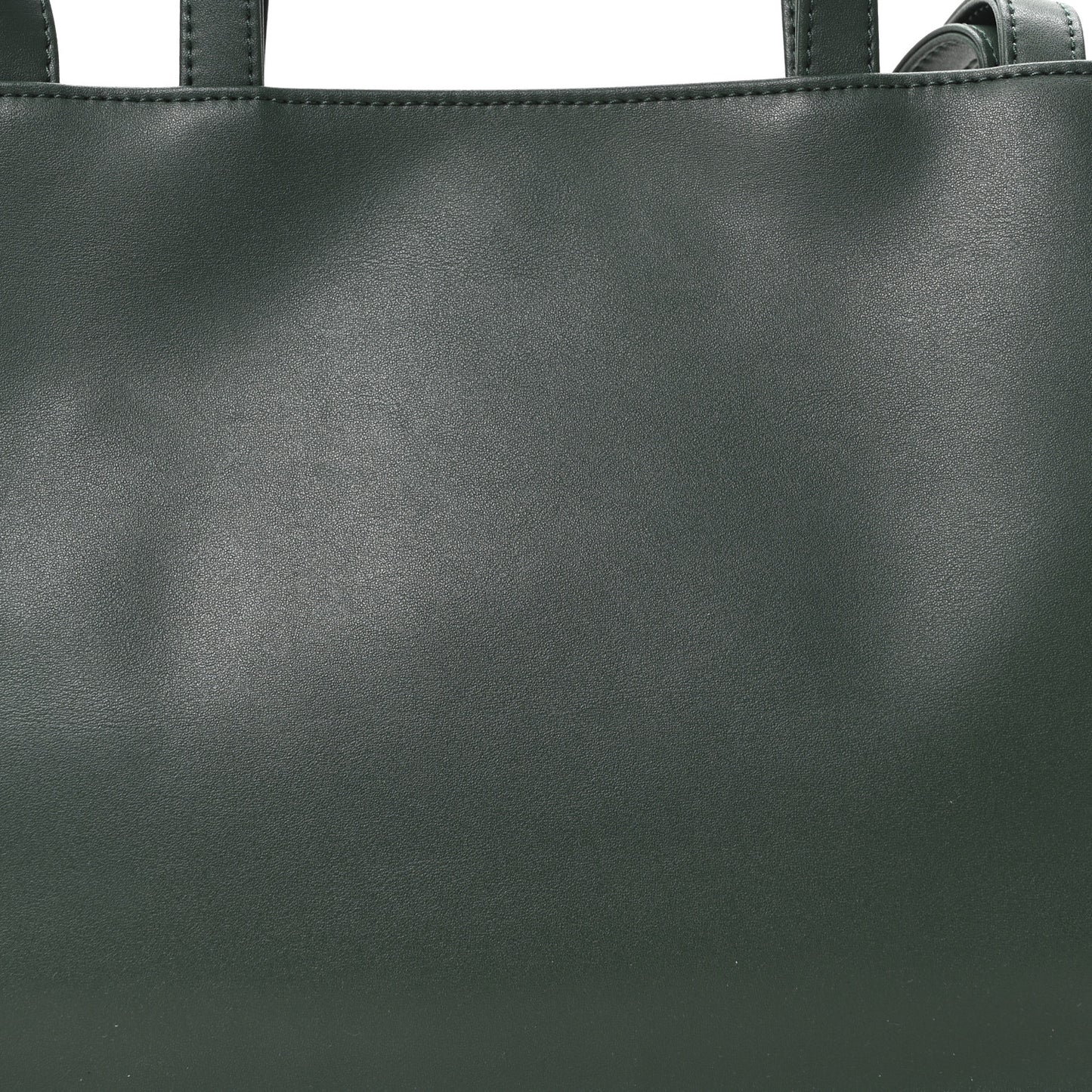 Vegan Leather Medium Shopping Bag Dark Olive