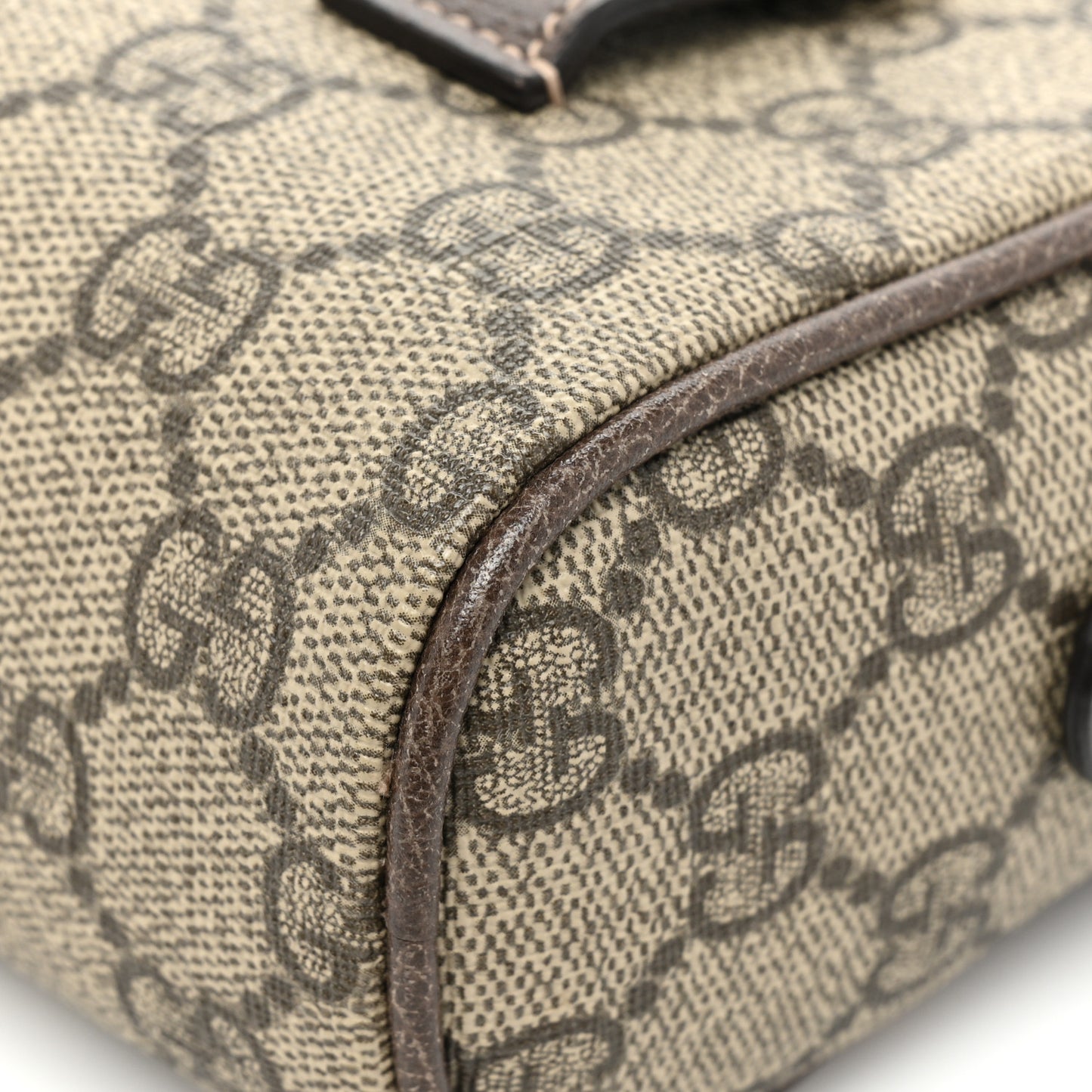 GG Supreme Monogram Web Small Ophidia Belt Bag 85 34 Dark Brown