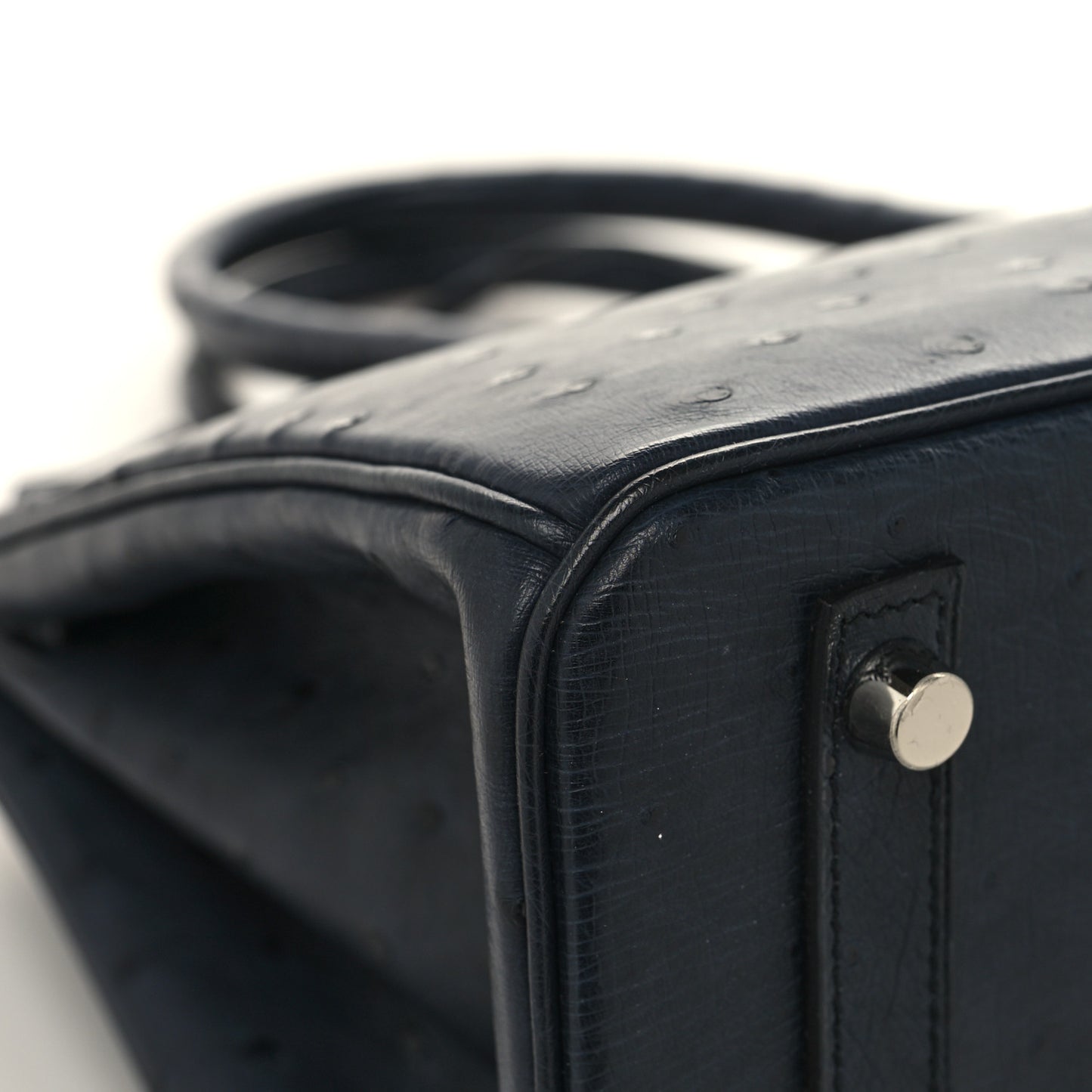 Ostrich Birkin 30 Bleu Indigo