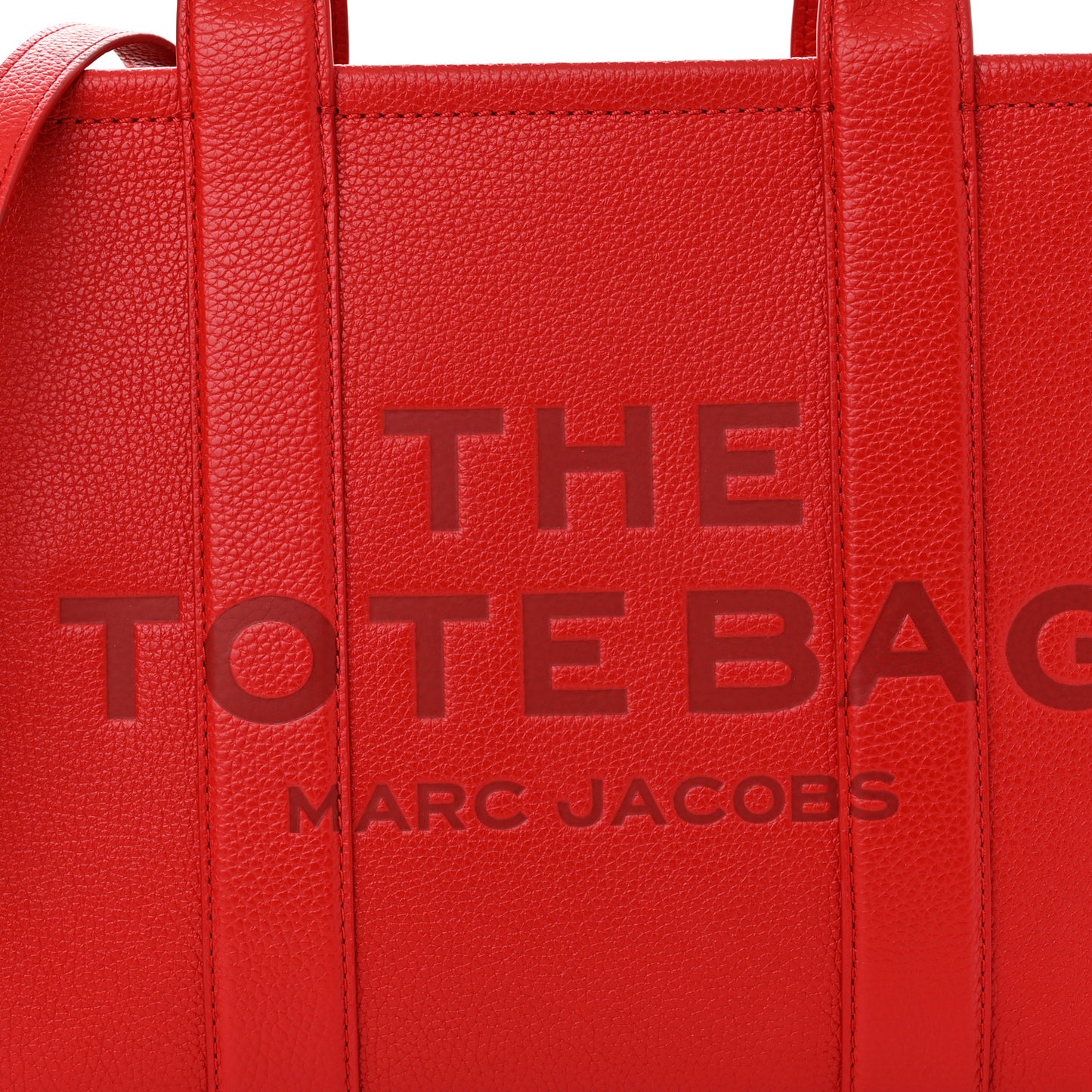 Grained Calfskin Medium The Tote Bag True Red